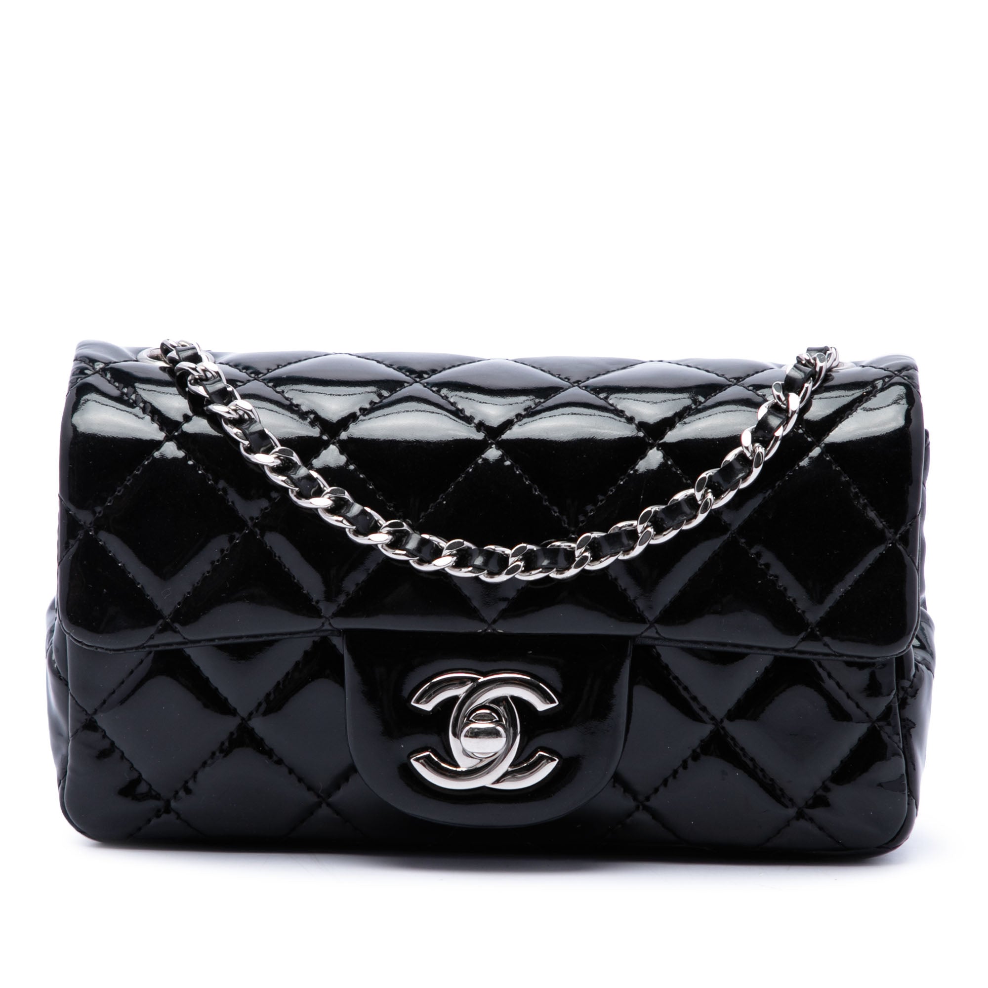 Chanel Extra Mini Rectangular Classic Patent Single Flap - image 1
