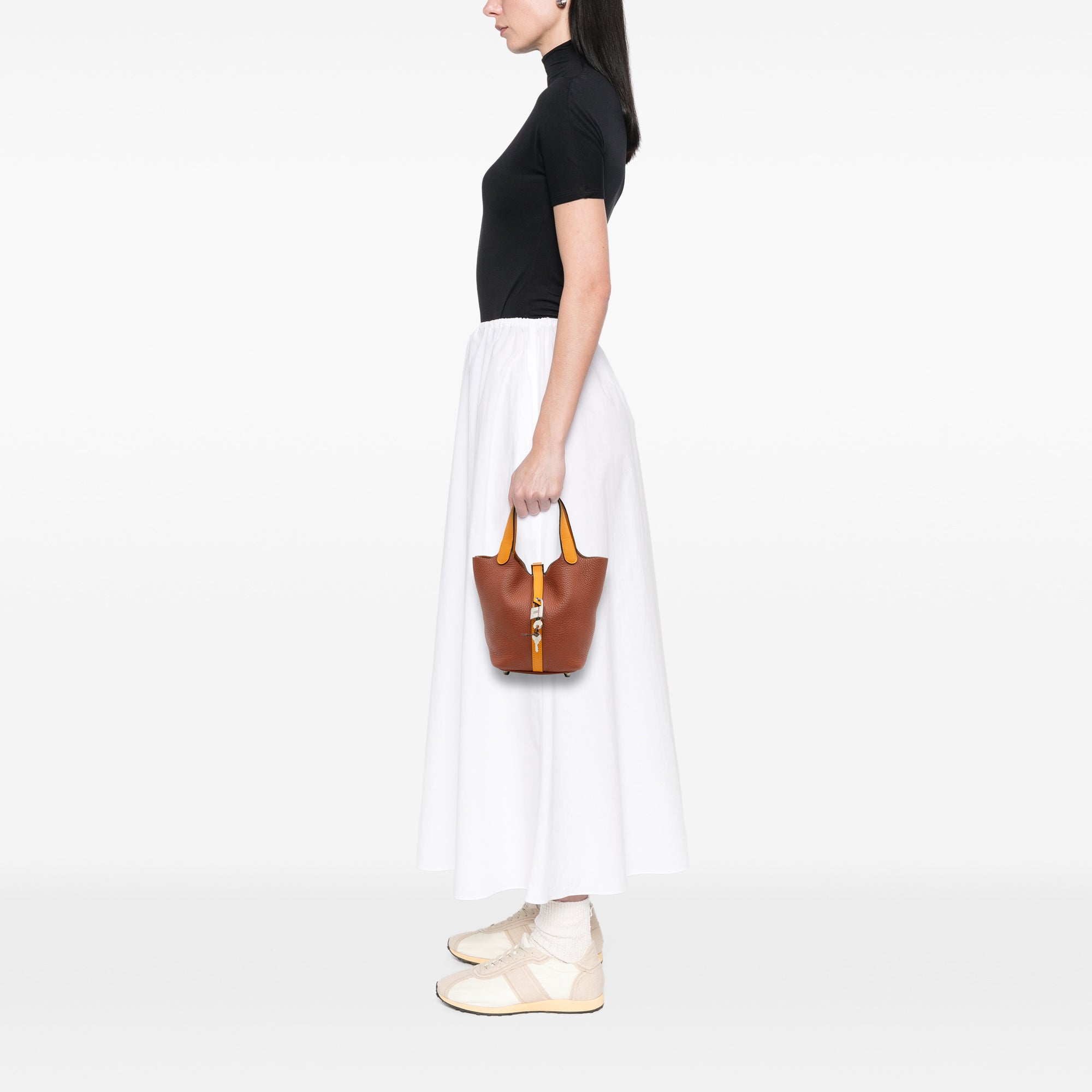 Hermès Bicolor Clemence and Swift Picotin Lock 18 - image 9