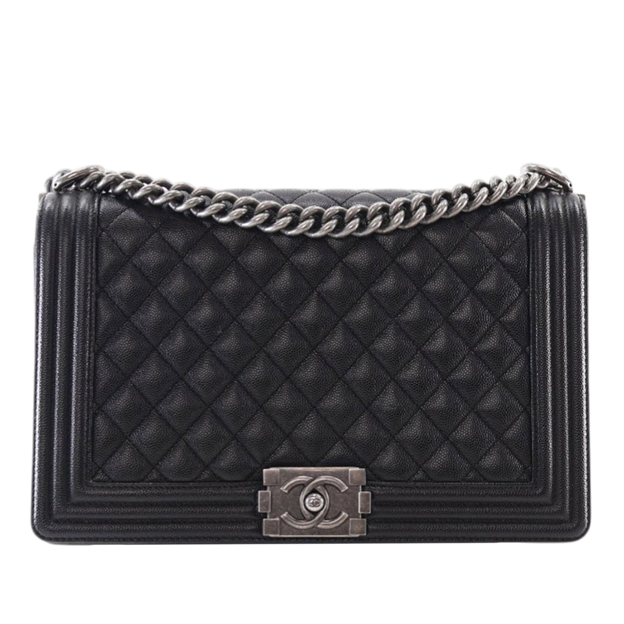 Chanel Medium Quilted Caviar Boy Flap - image 1