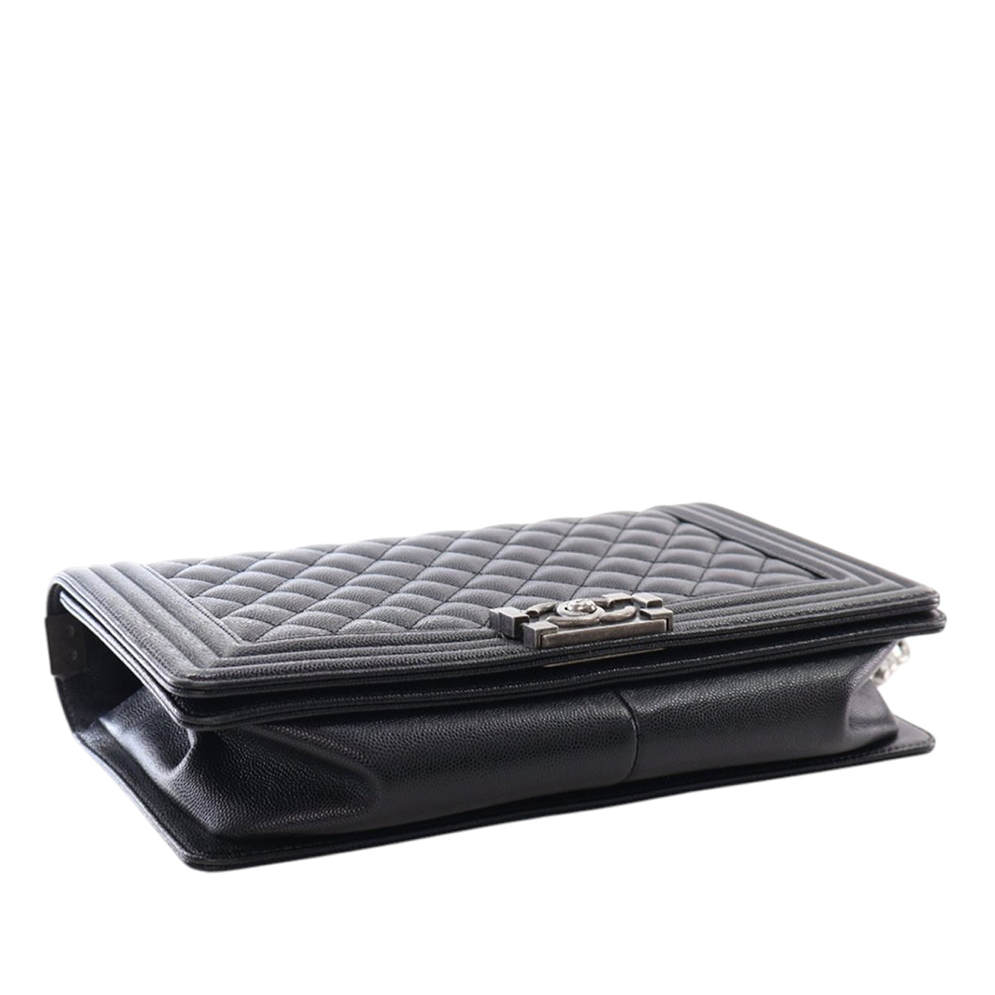 Chanel Medium Quilted Caviar Boy Flap - image 10