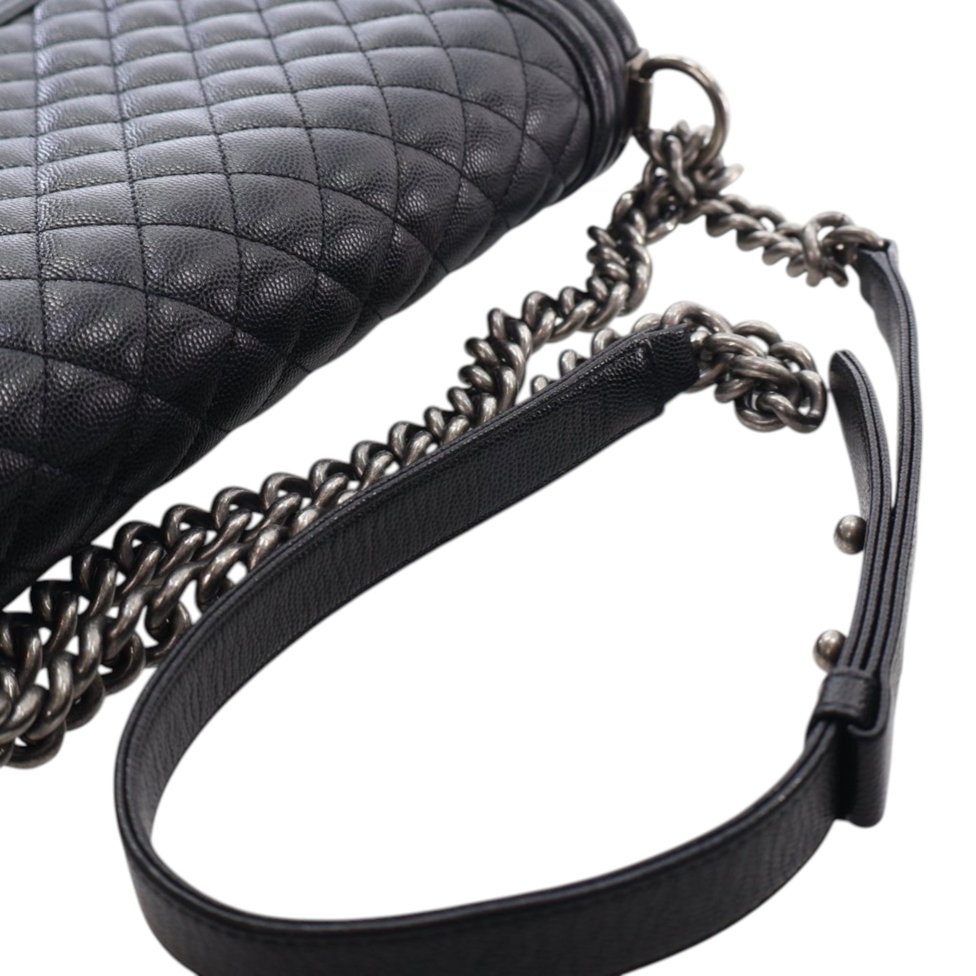 Chanel Medium Quilted Caviar Boy Flap - image 14