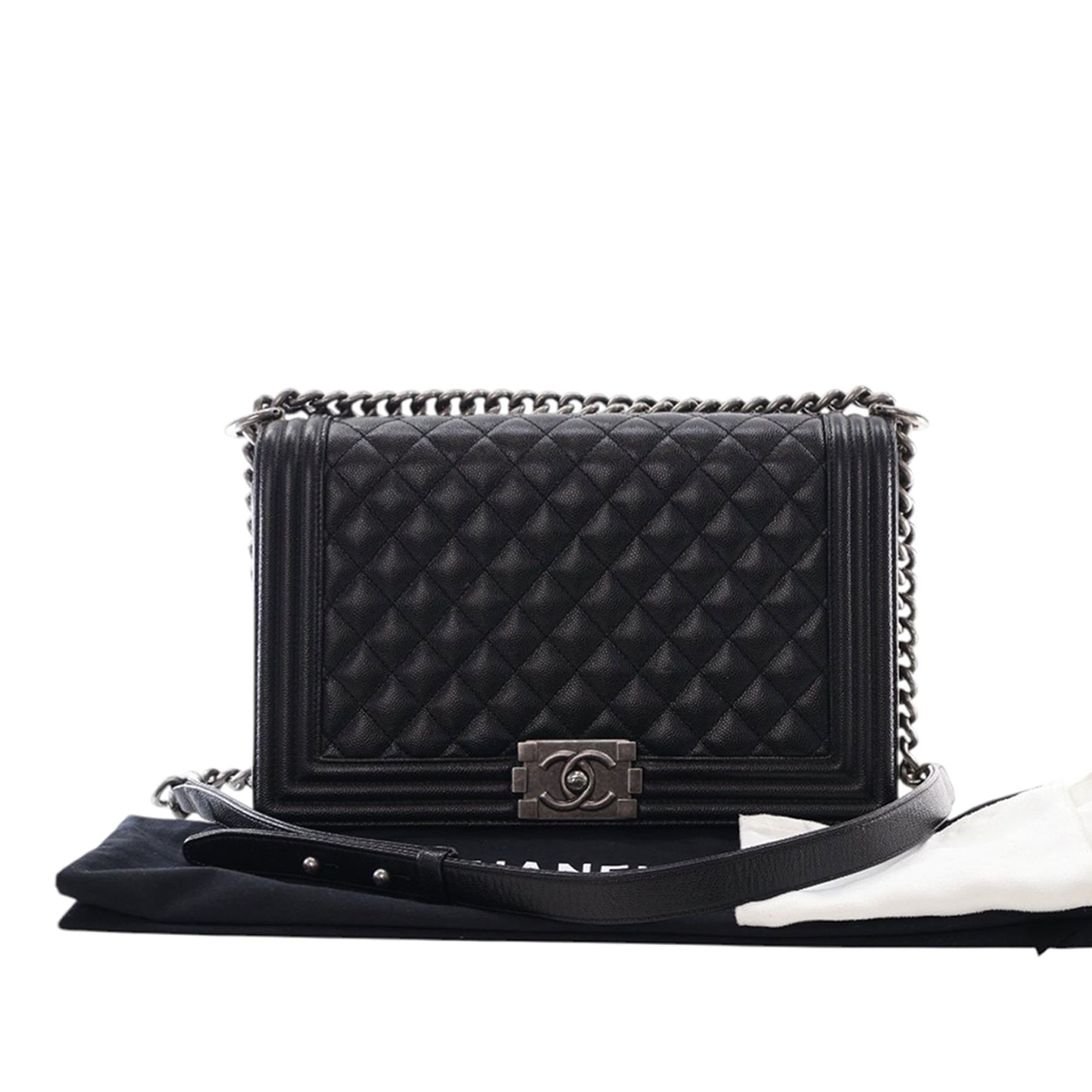Chanel Medium Quilted Caviar Boy Flap - image 15