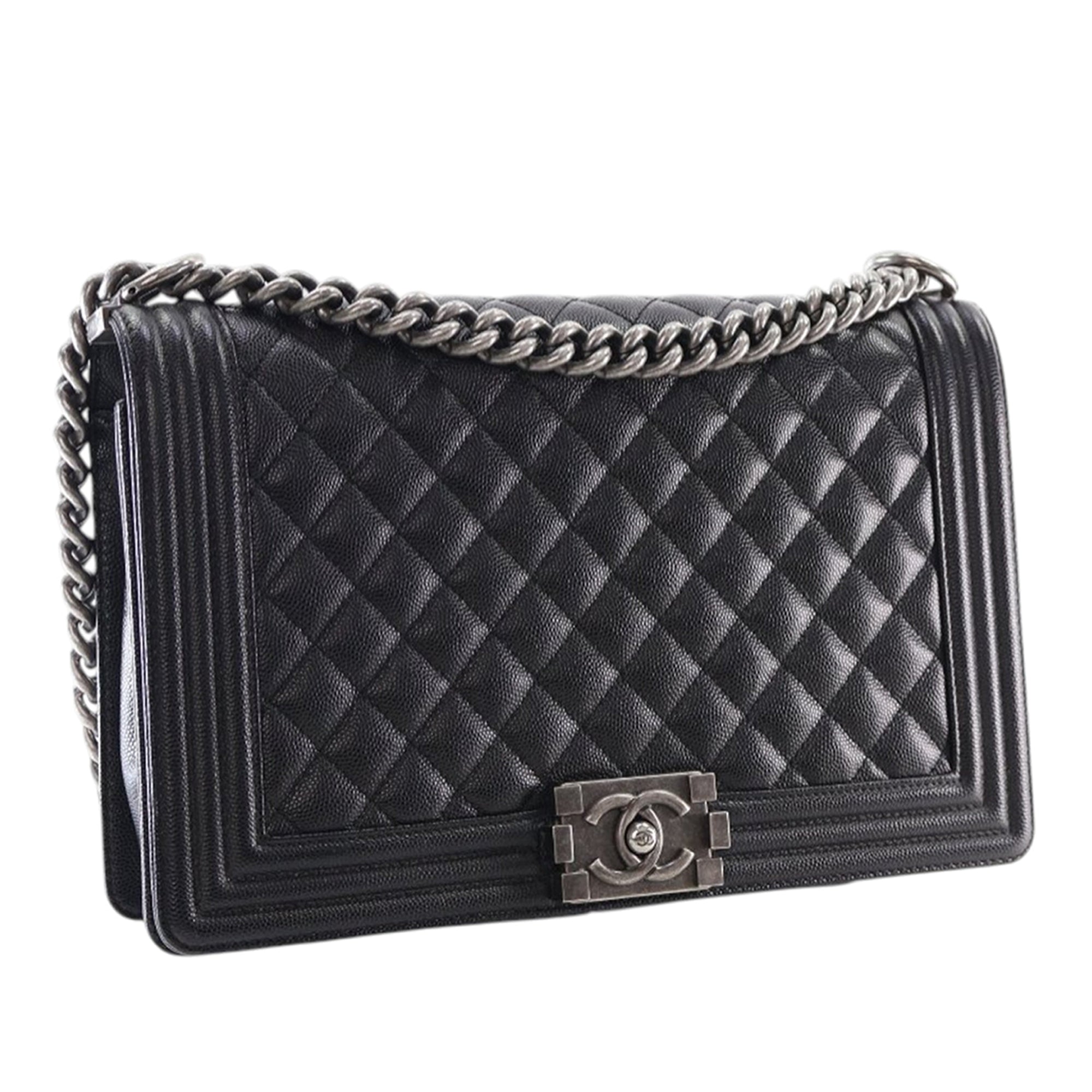 Chanel Medium Quilted Caviar Boy Flap - image 2