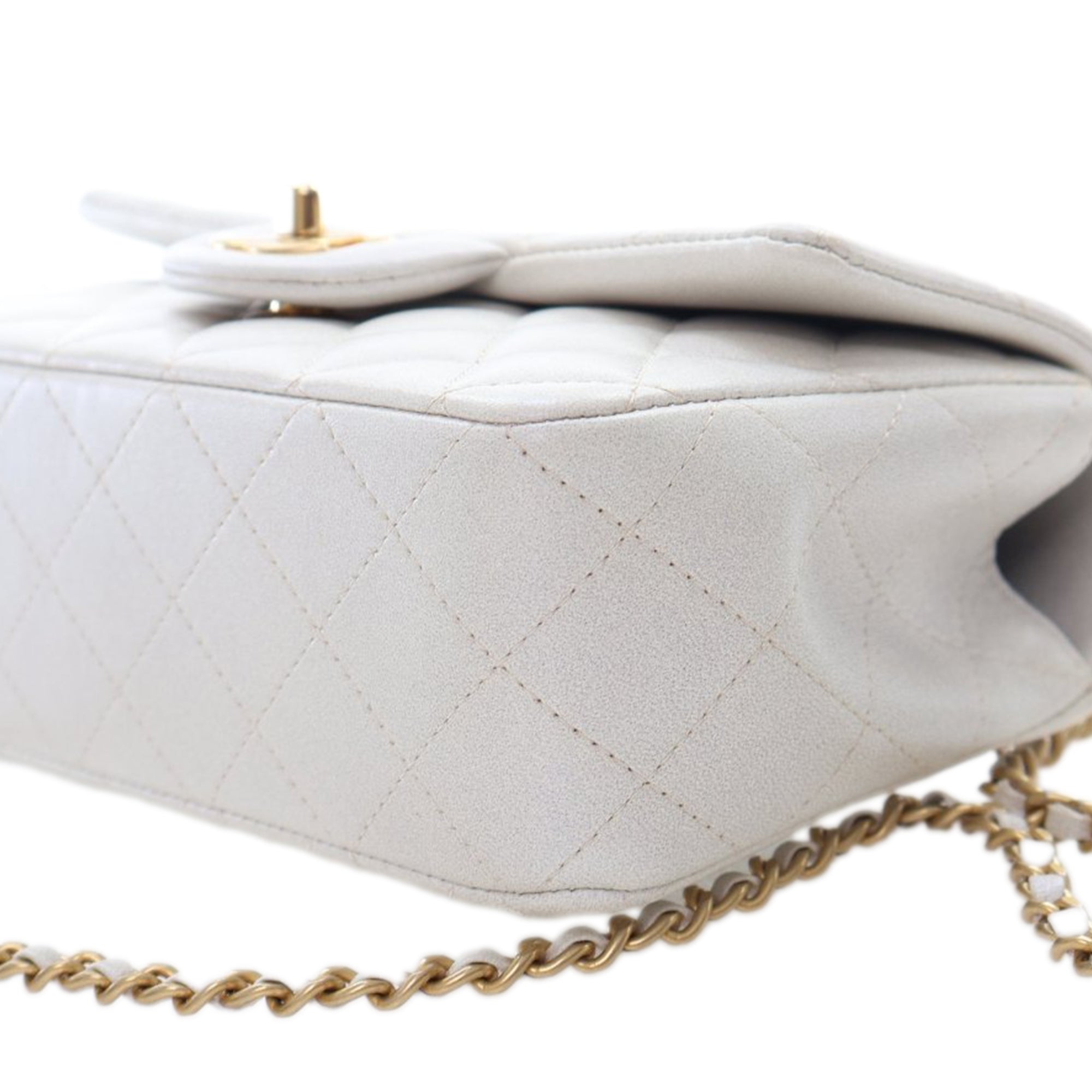 Chanel Mini Rectangular Quilted Iridescent Lambskin Top Handle Flap - image 7