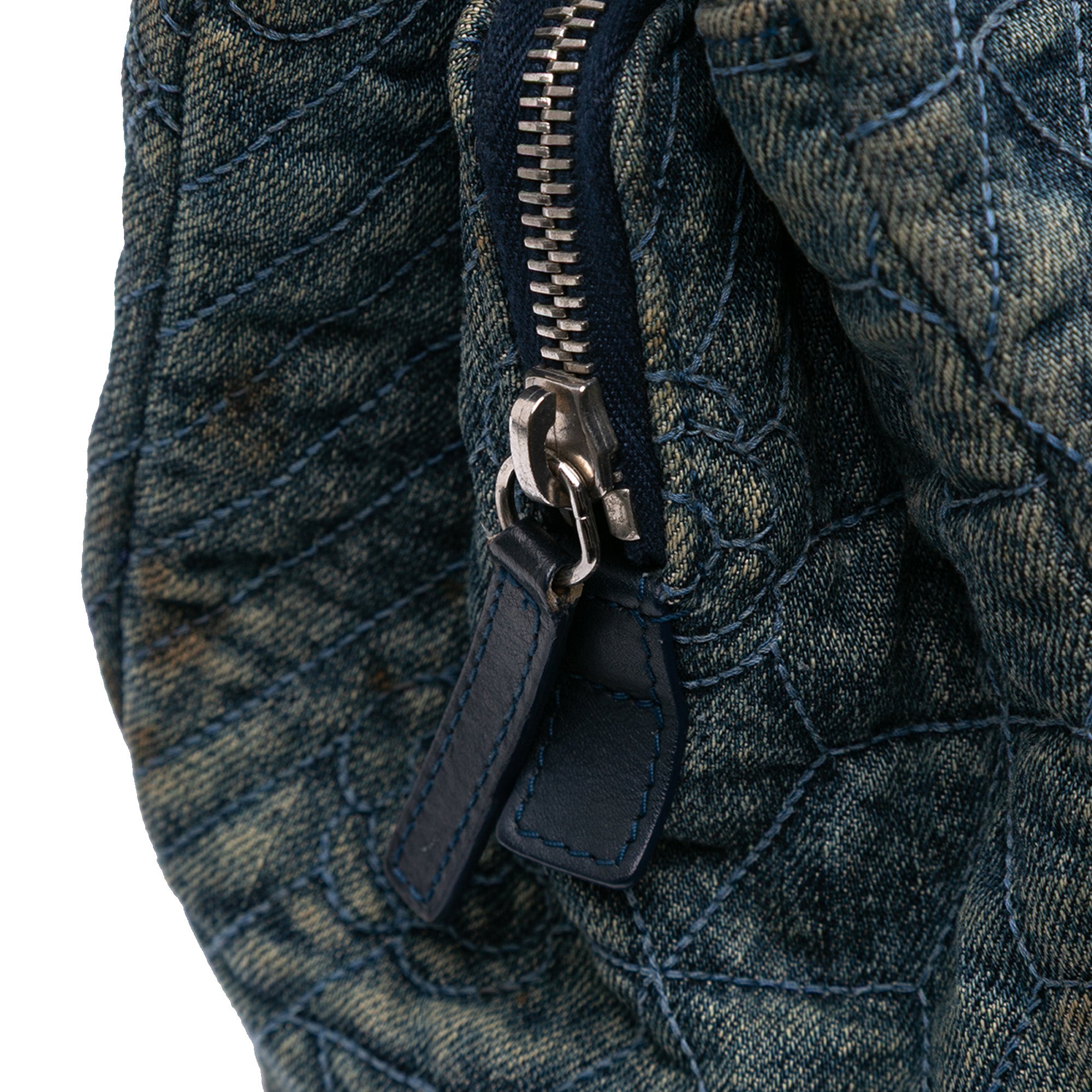 Chanel Denim Camellia Embroidered Shopping Tote - image 9