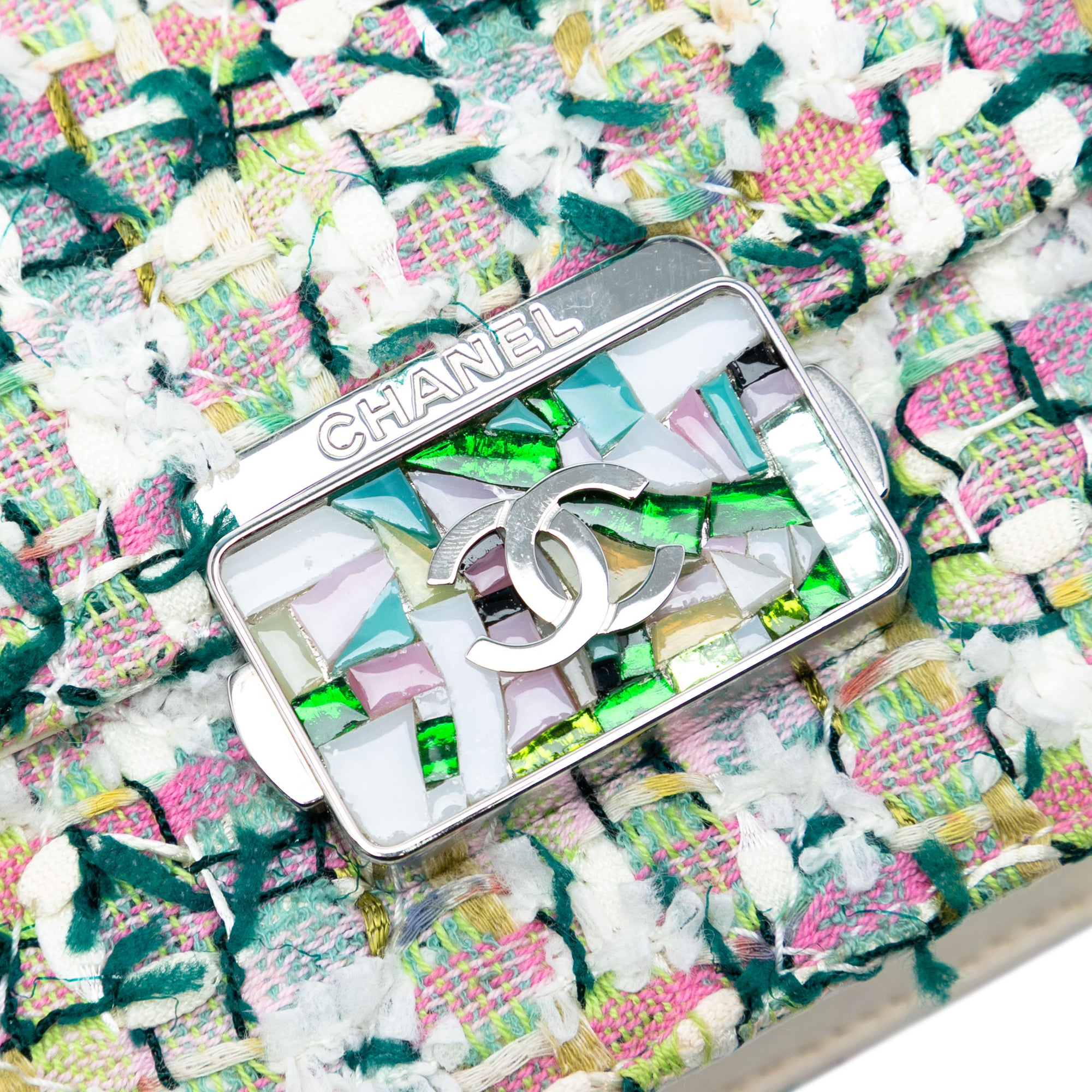 Chanel Mini Quilted Tweed Beauty Lock Flap - image 5