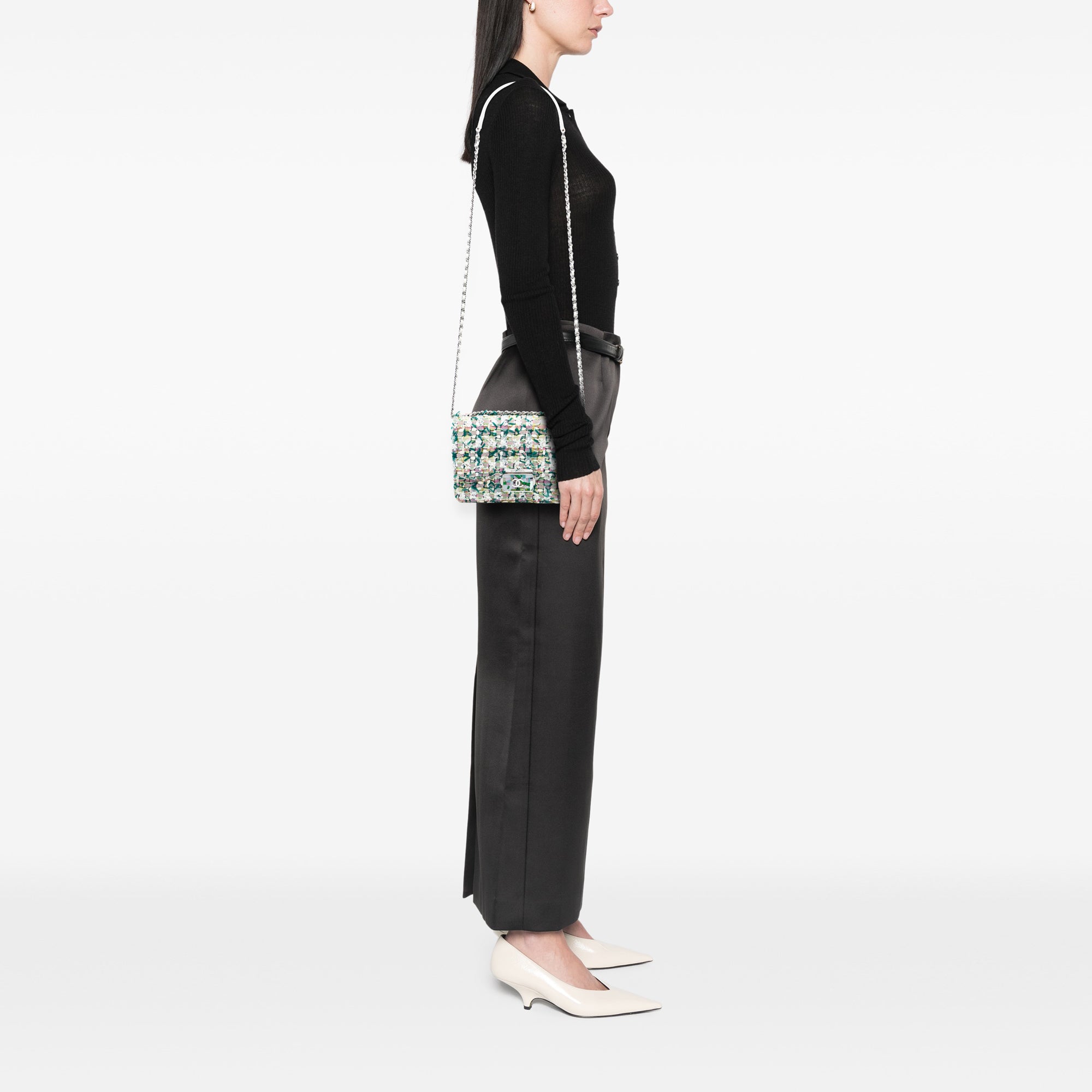 Chanel Mini Quilted Tweed Beauty Lock Flap - image 7