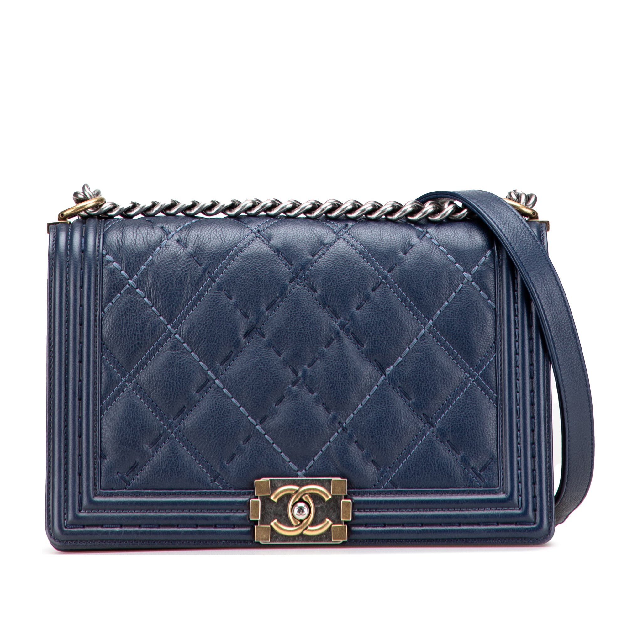 Chanel Medium Stitched Calfskin Boy Flap - image 1
