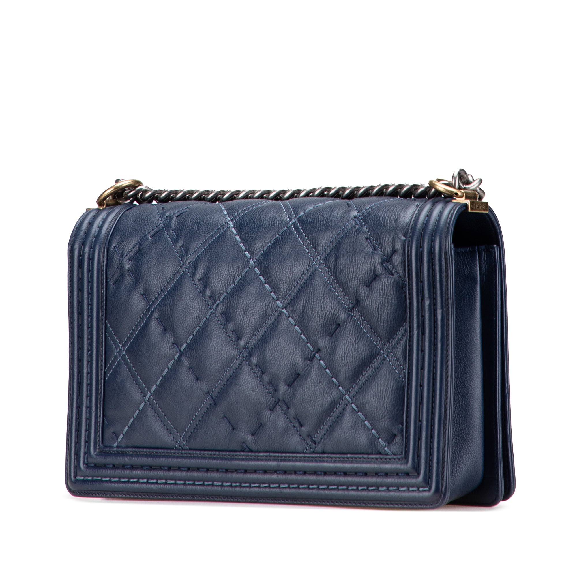 Chanel Medium Stitched Calfskin Boy Flap - image 2