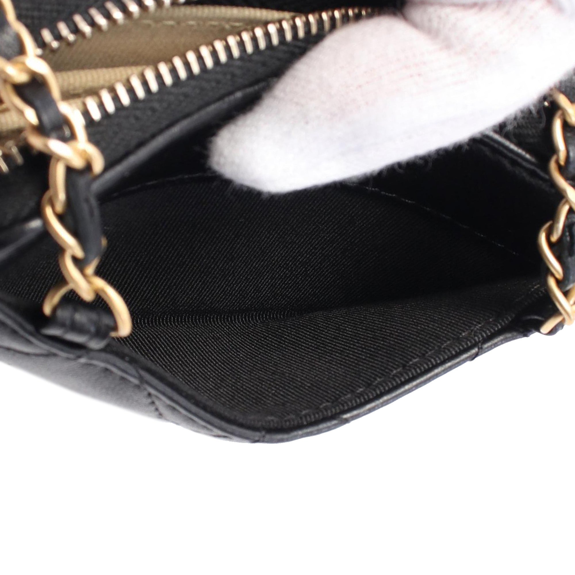 Chanel Mini Lambskin Pearl Crush Card Holder On Chain - image 4