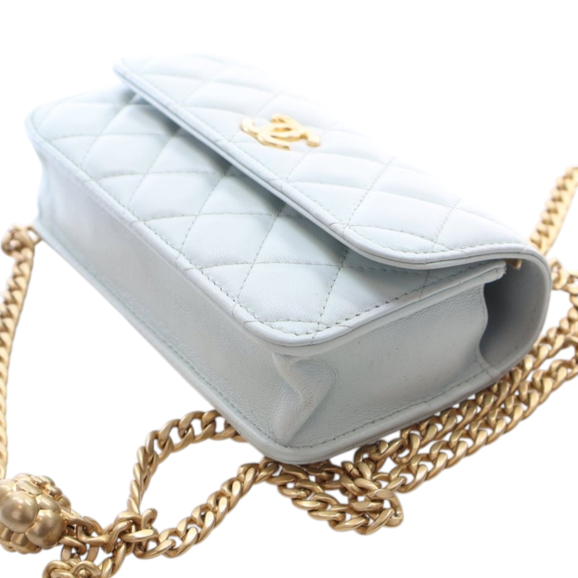Chanel Mini CC Lambskin Camellia Crush Clutch With Chain - image 11
