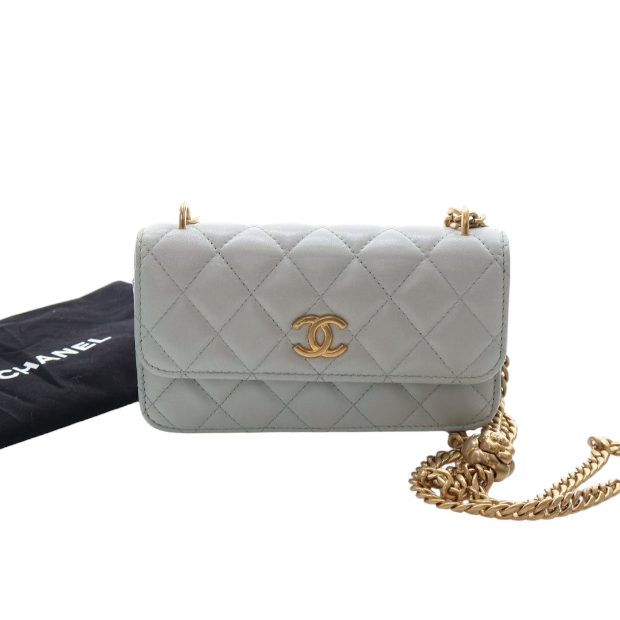 Chanel Mini CC Lambskin Camellia Crush Clutch With Chain - image 15