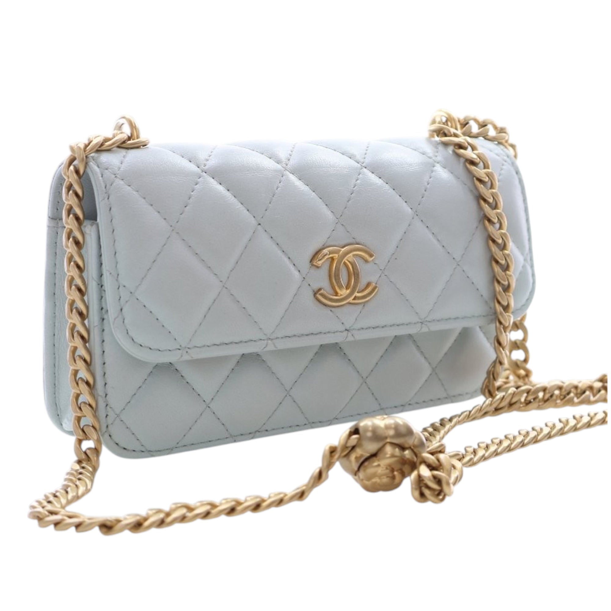 Chanel Mini CC Lambskin Camellia Crush Clutch With Chain - image 2