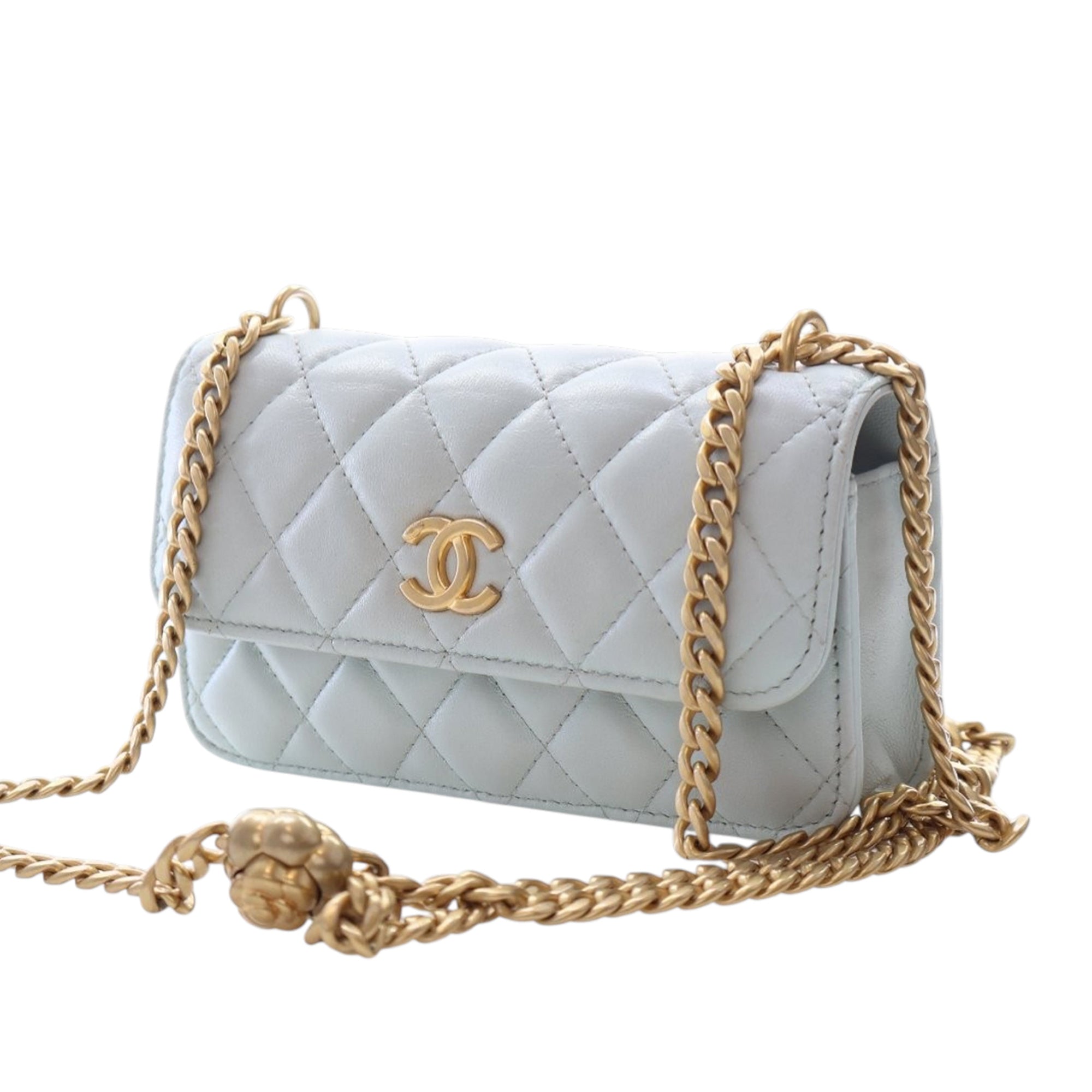 Chanel Mini CC Lambskin Camellia Crush Clutch With Chain - image 3