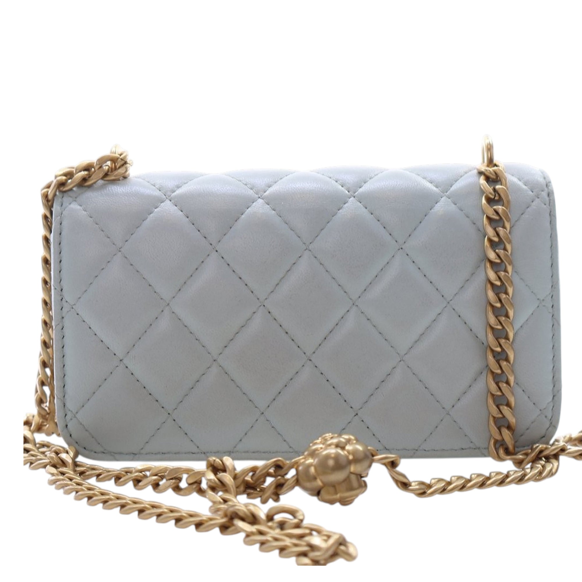 Chanel Mini CC Lambskin Camellia Crush Clutch With Chain - image 4