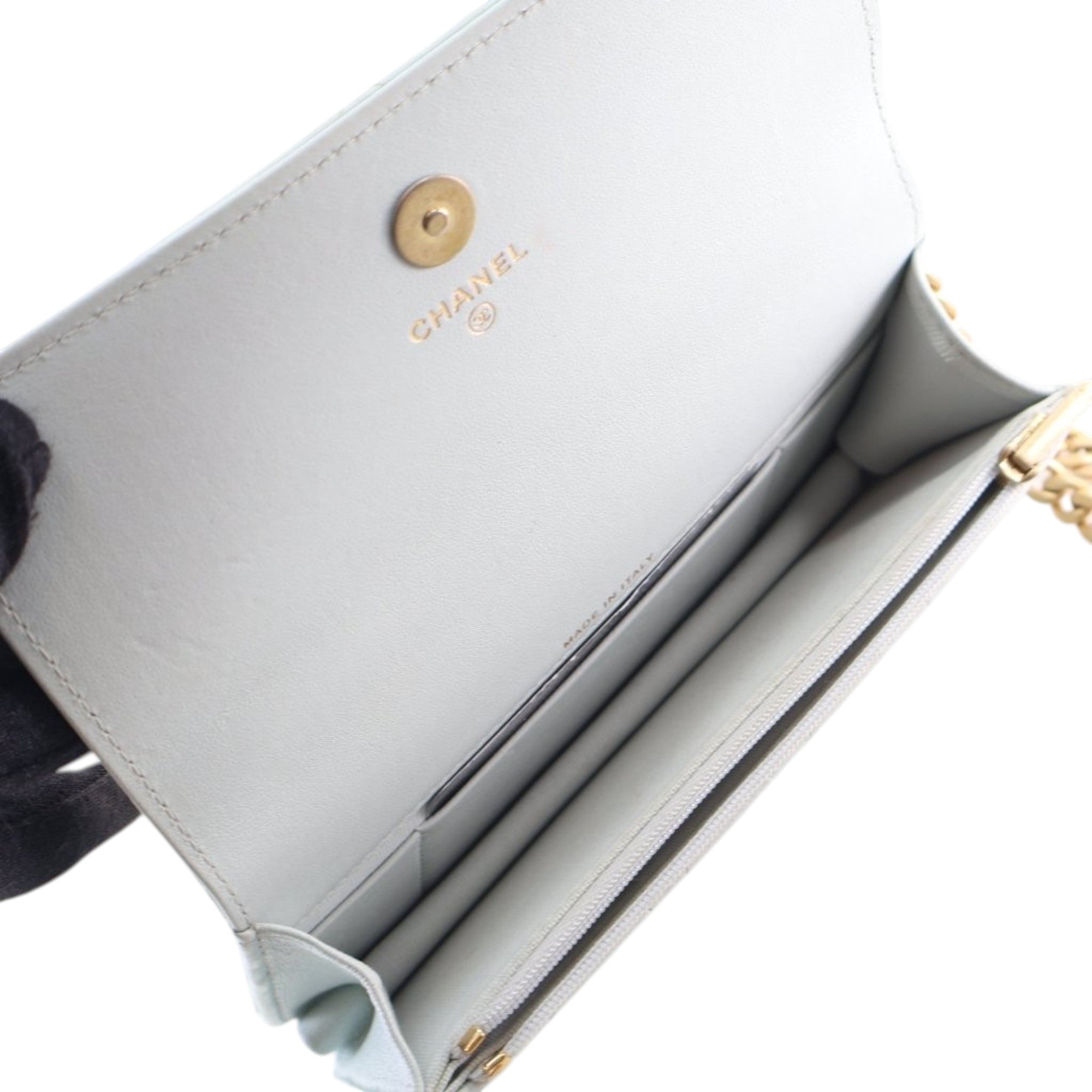 Chanel Mini CC Lambskin Camellia Crush Clutch With Chain - image 6