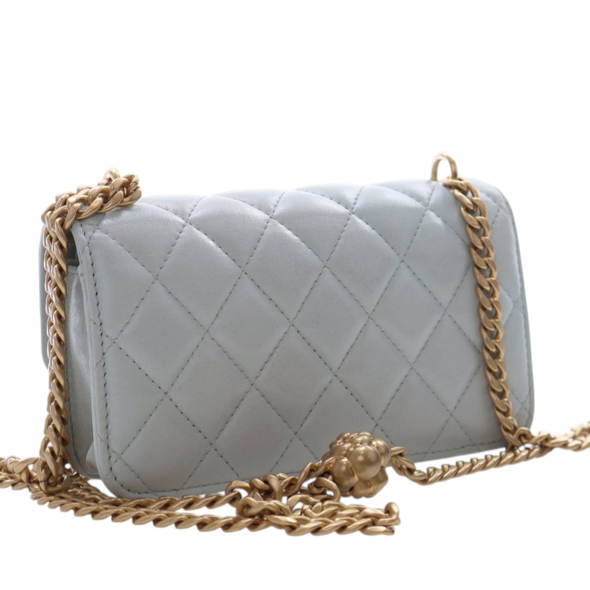 Chanel Mini CC Lambskin Camellia Crush Clutch With Chain - image 9