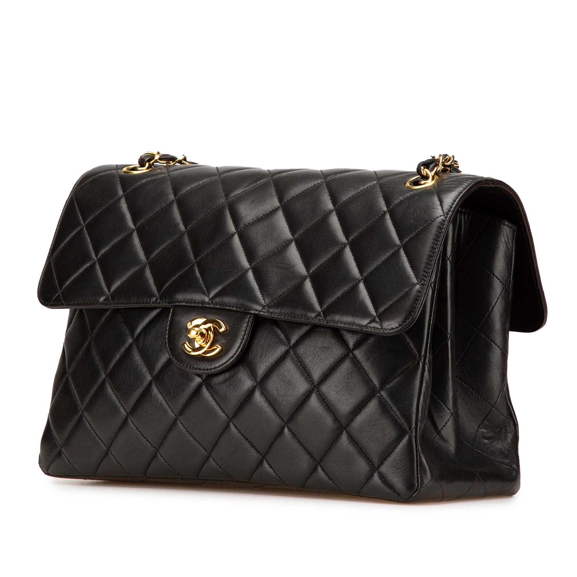 Chanel Jumbo Quilted Lambskin Double Sided Flap - image 2