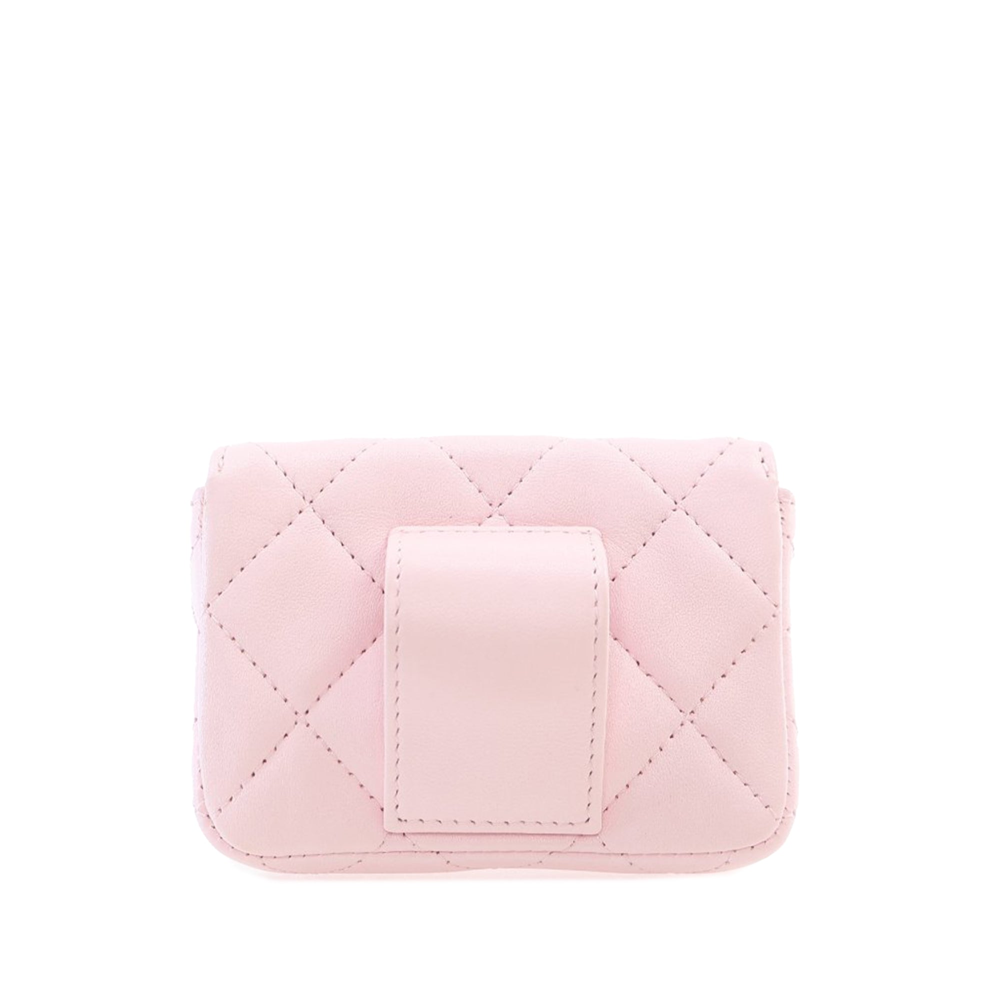Chanel Quilted Lambskin Pearl Chain Belt Bag - image 2
