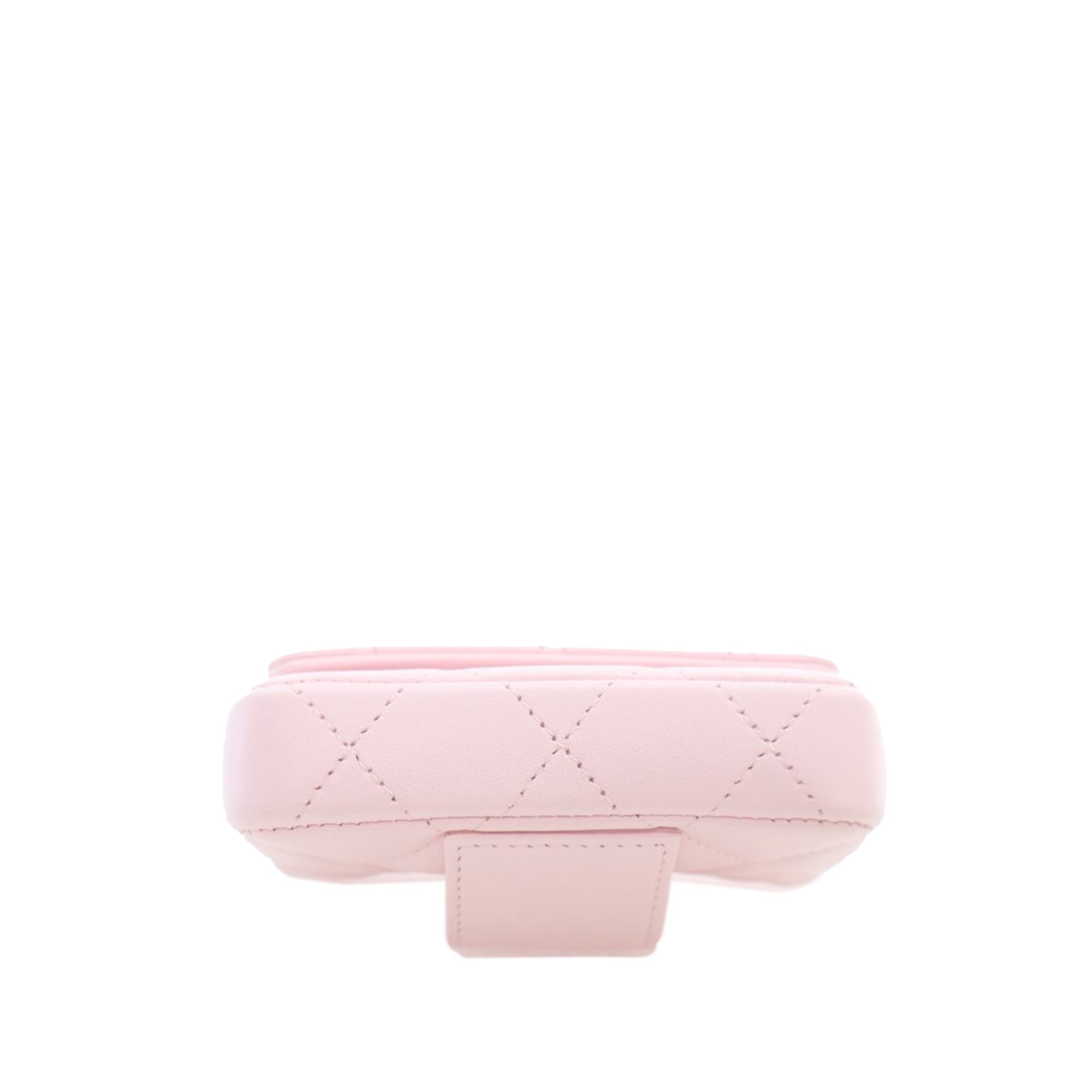 Chanel Quilted Lambskin Pearl Chain Belt Bag - image 3