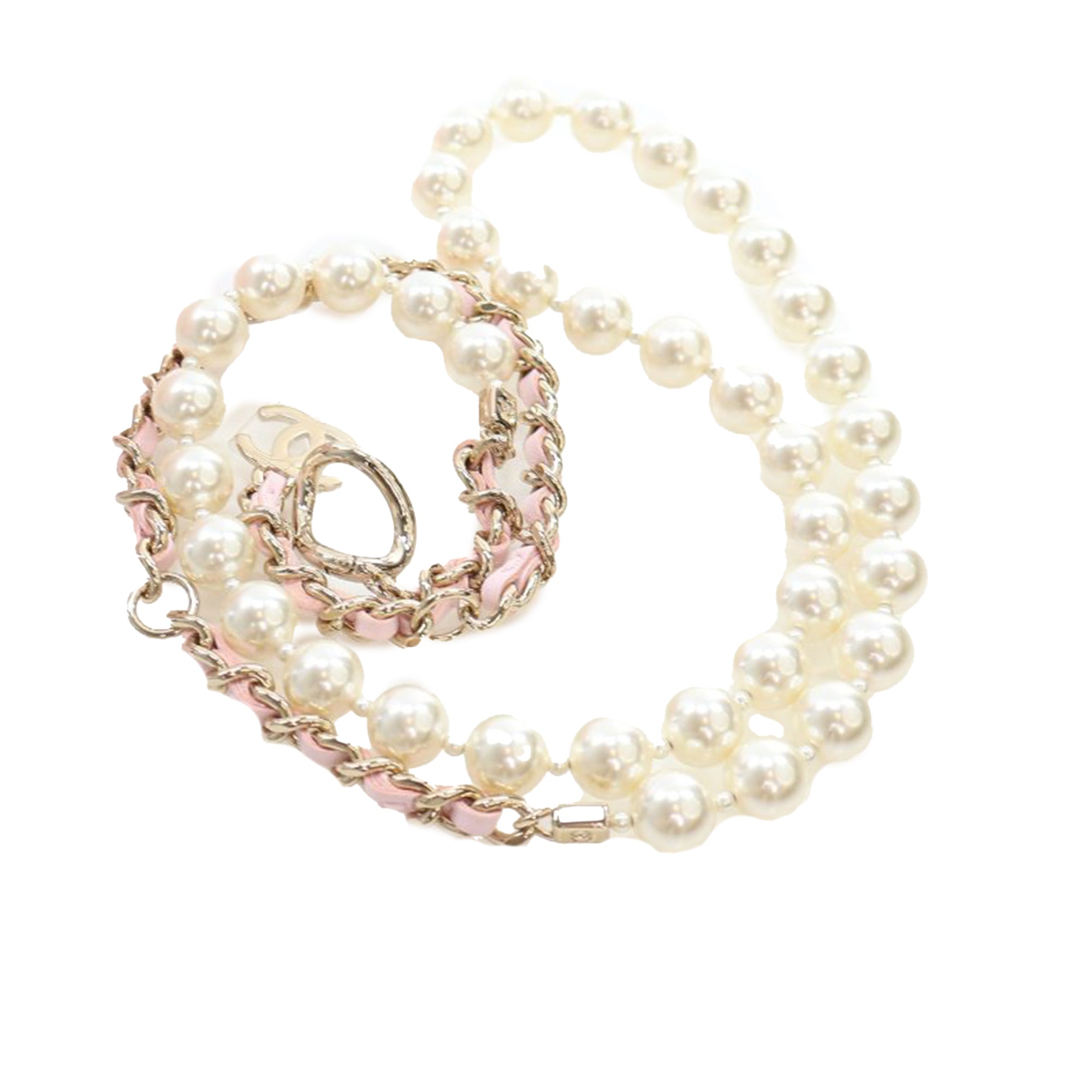 Chanel Quilted Lambskin Pearl Chain Belt Bag - image 9