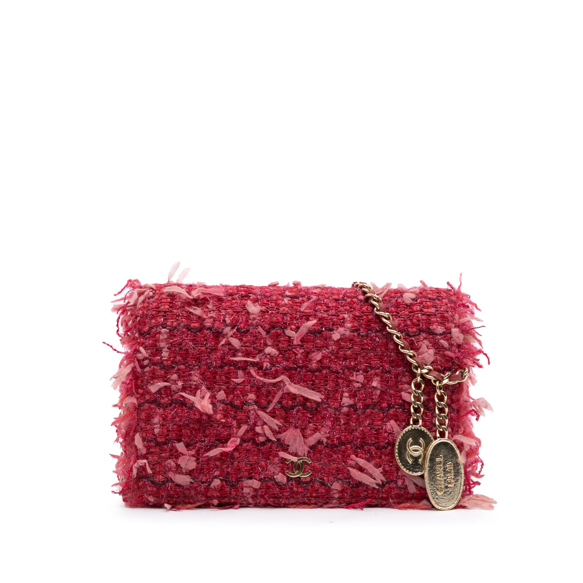 Chanel CC Tweed Wallet On Chain - image 1