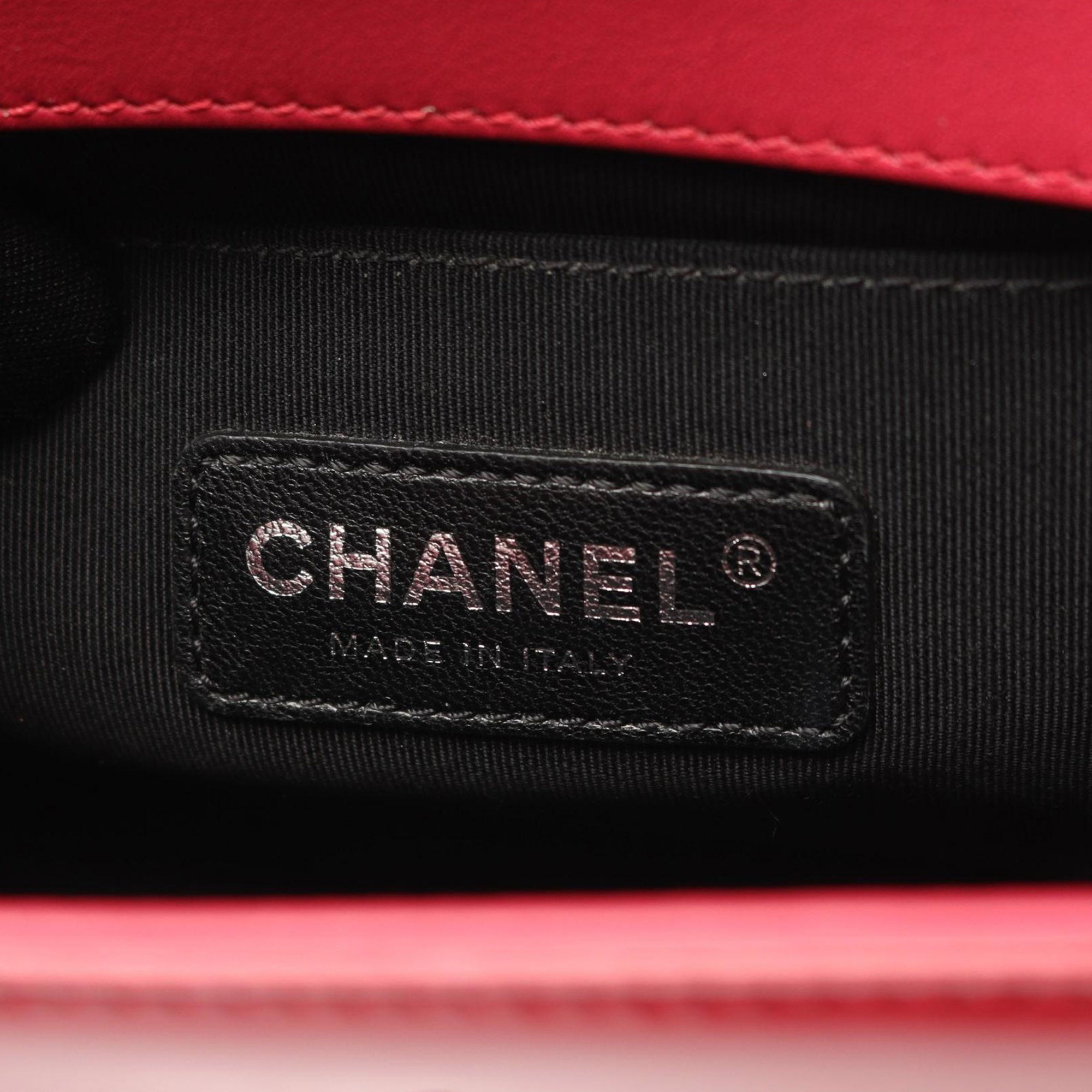 Chanel Small Quilted Patent and Acrylic Boy Flap - image 4