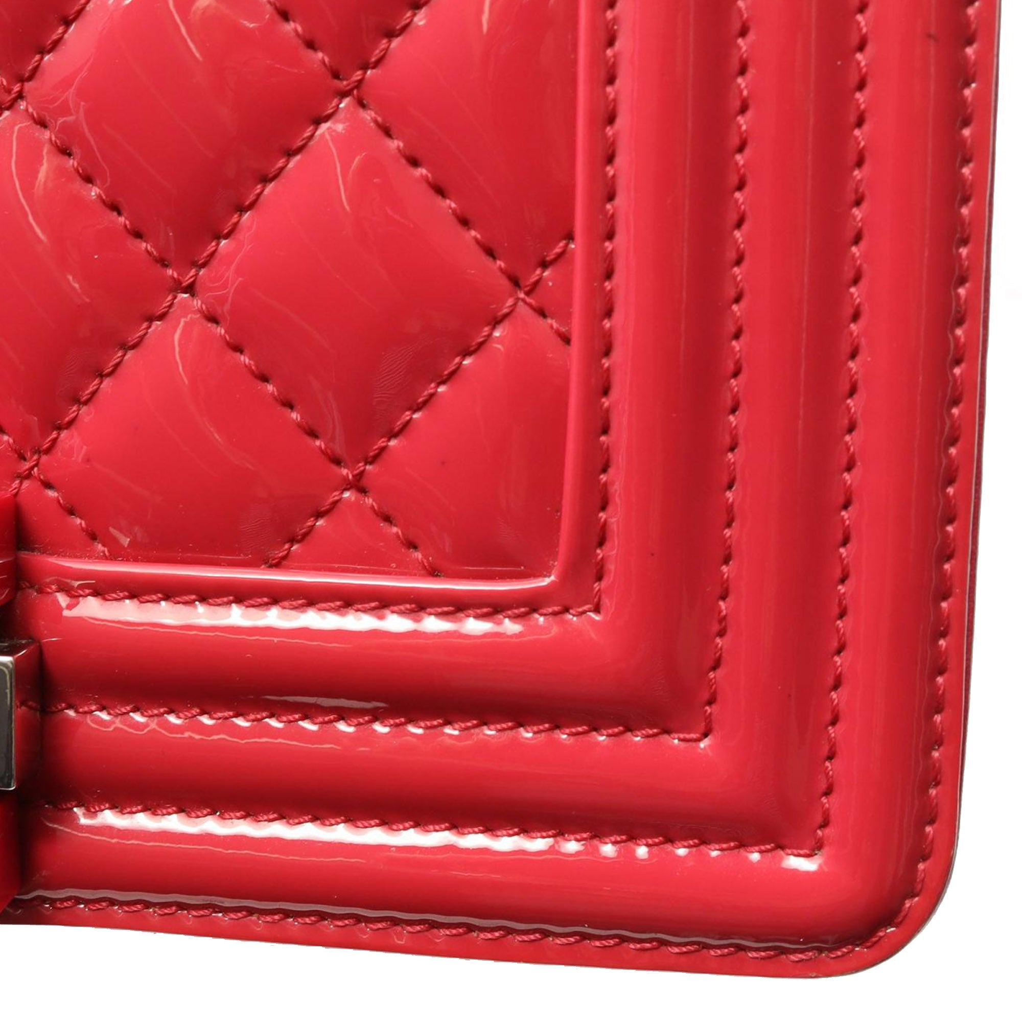 Chanel Small Quilted Patent and Acrylic Boy Flap - image 7