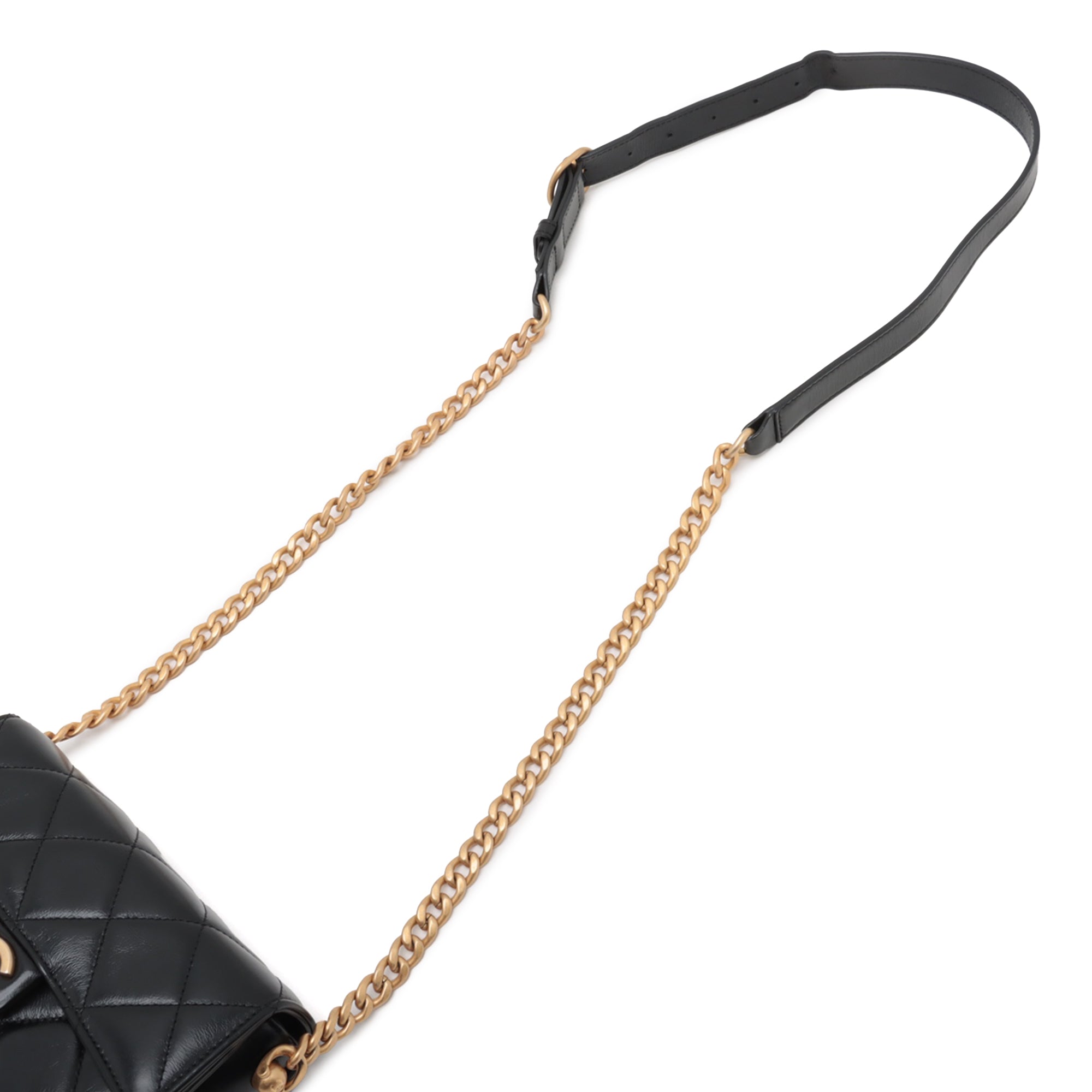 Chanel Mini CC Quilted Shiny Calfskin Round Moon Messenger Flap - image 9