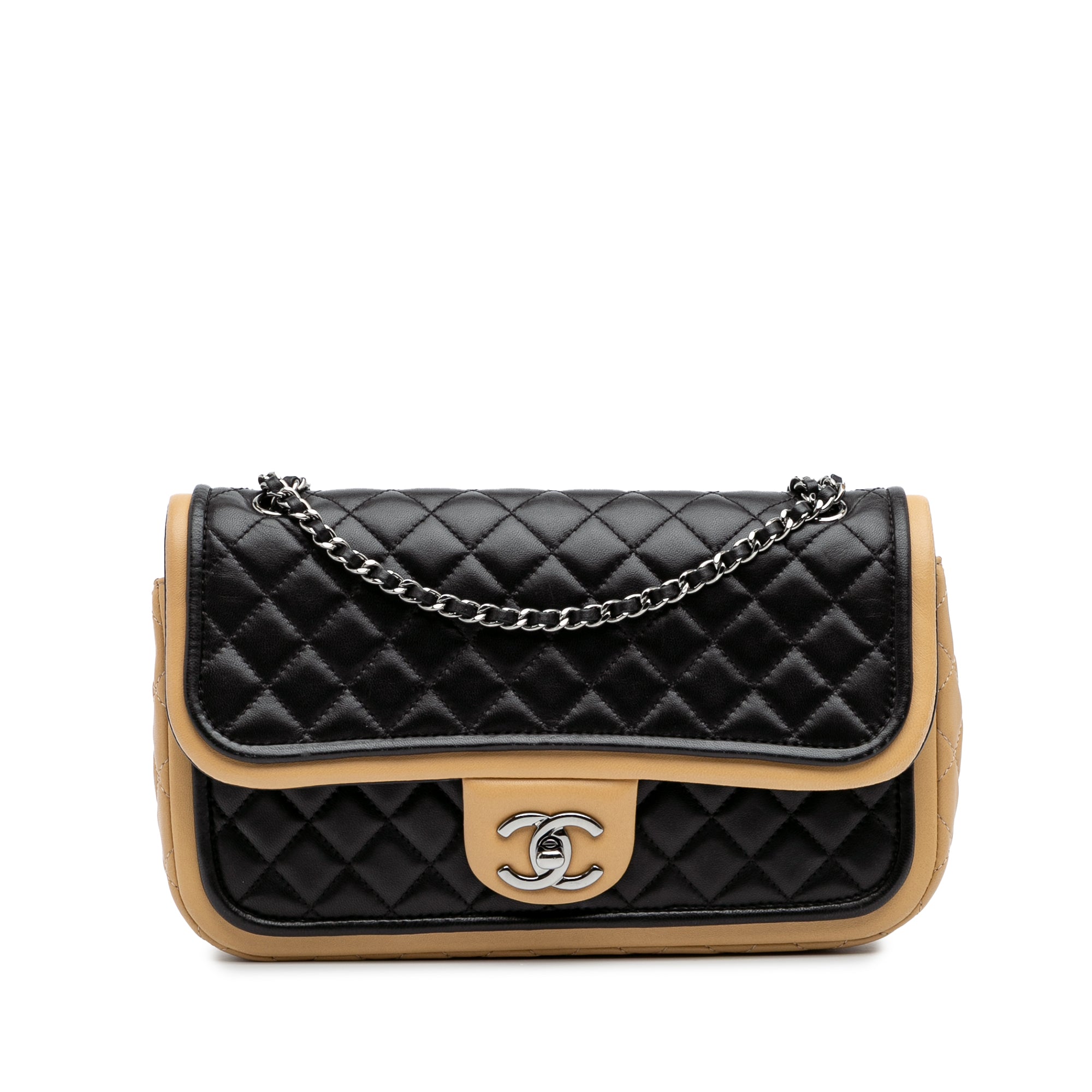 Chanel Medium Classic Bicolor Lambskin Twist Flap - image 1