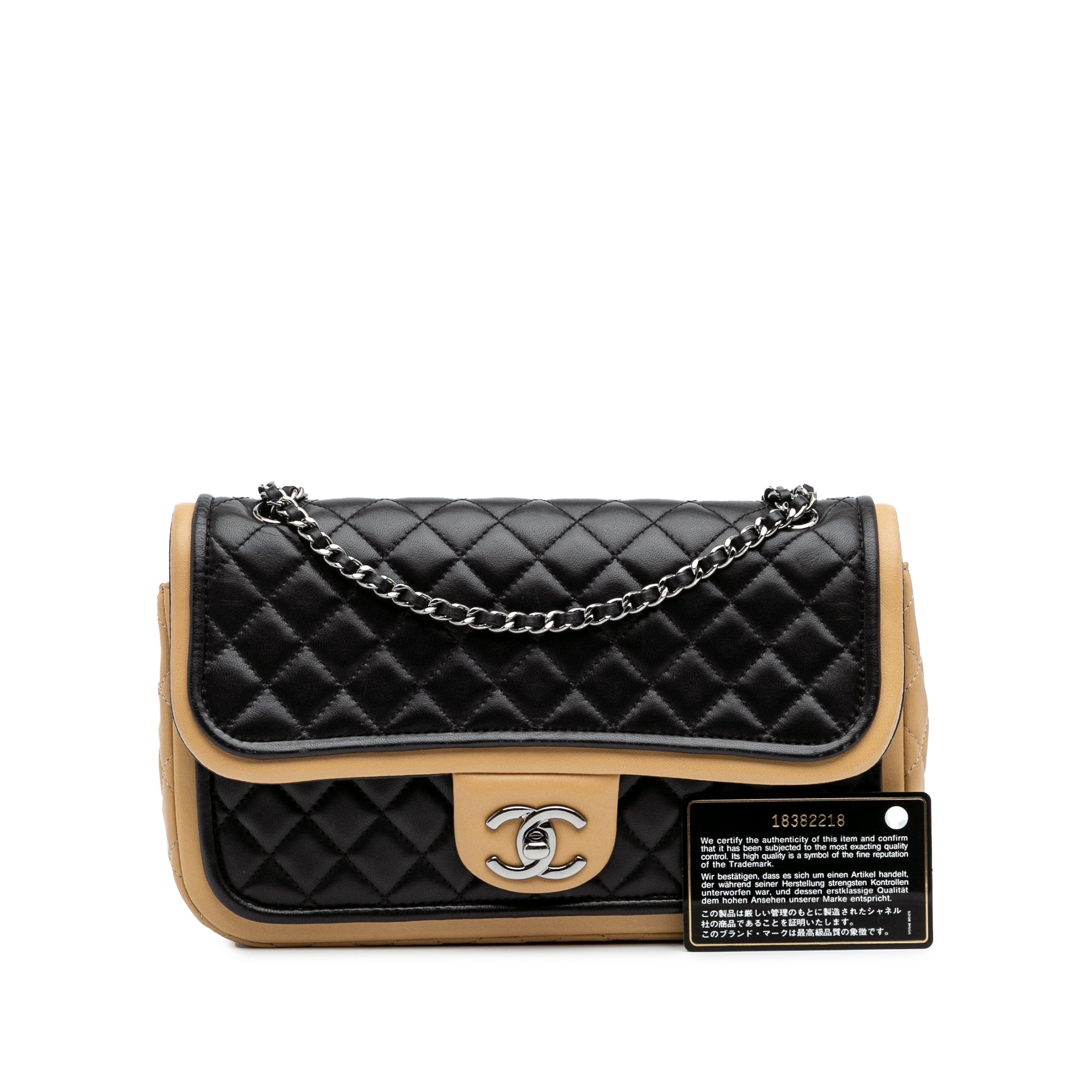 Chanel Medium Classic Bicolor Lambskin Twist Flap - image 11