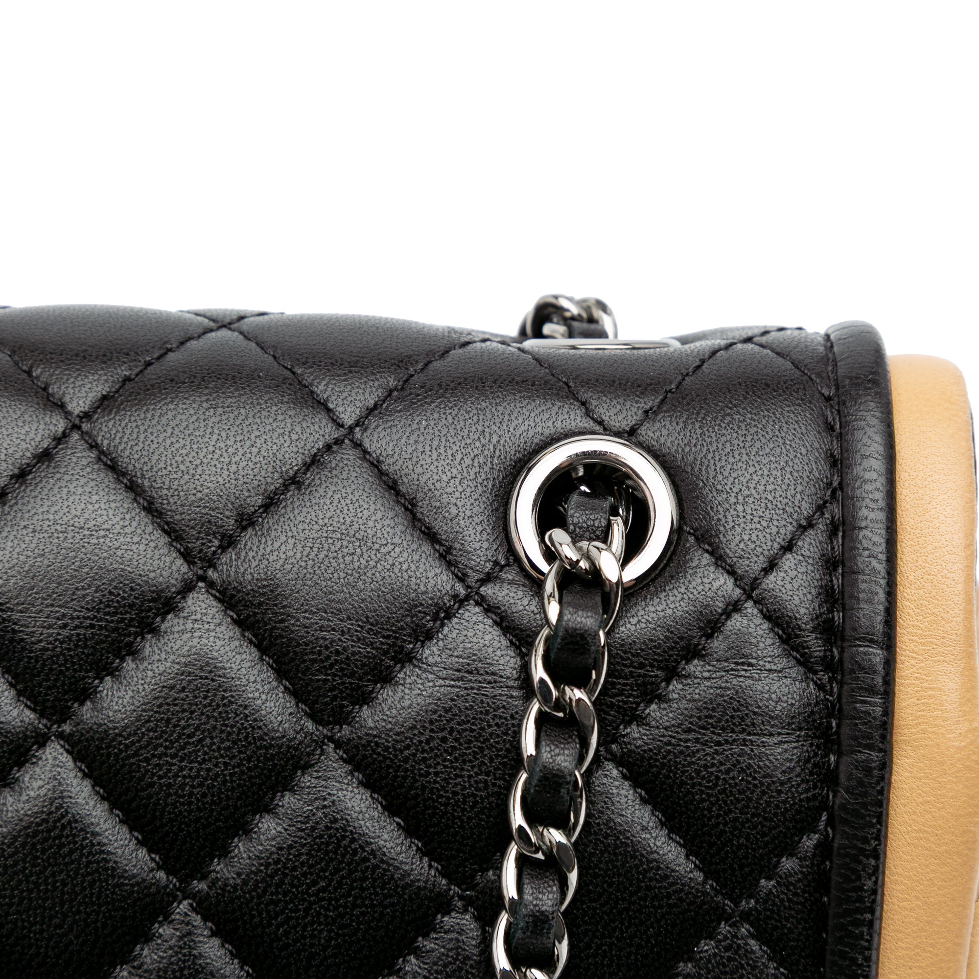 Chanel Medium Classic Bicolor Lambskin Twist Flap - image 8