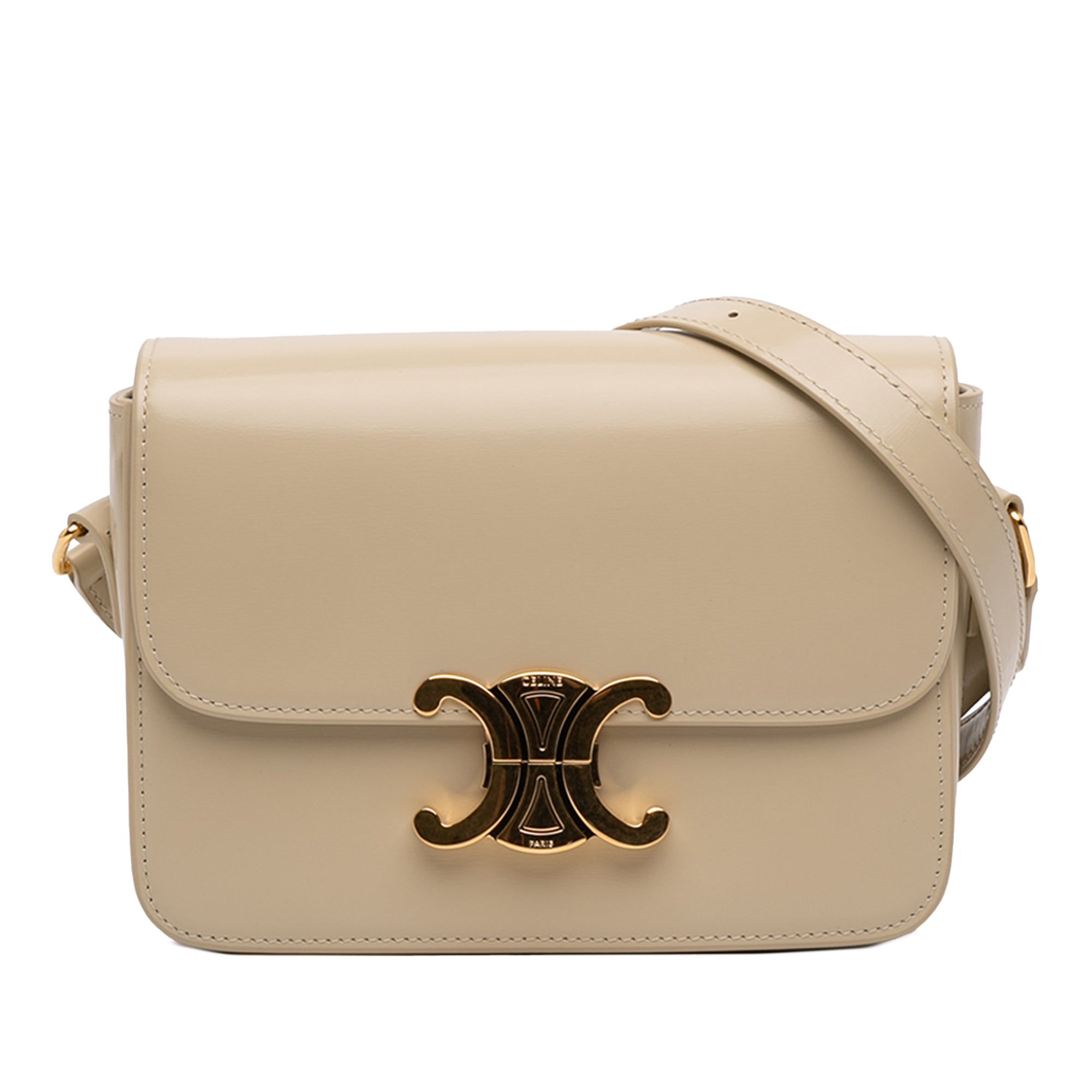 Celine Teen Shiny Calfskin Triomphe Crossbody - image 1
