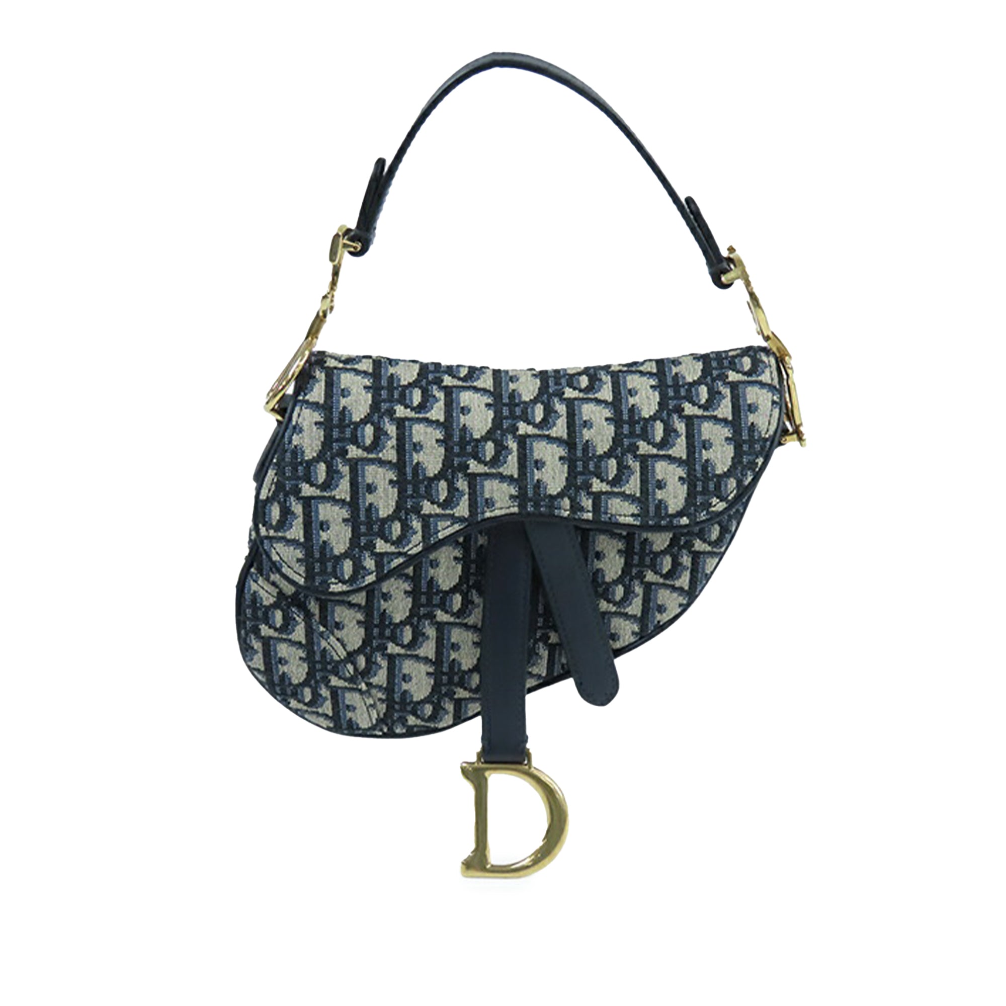 Dior Mini Oblique Canvas Saddle Bag - image 1