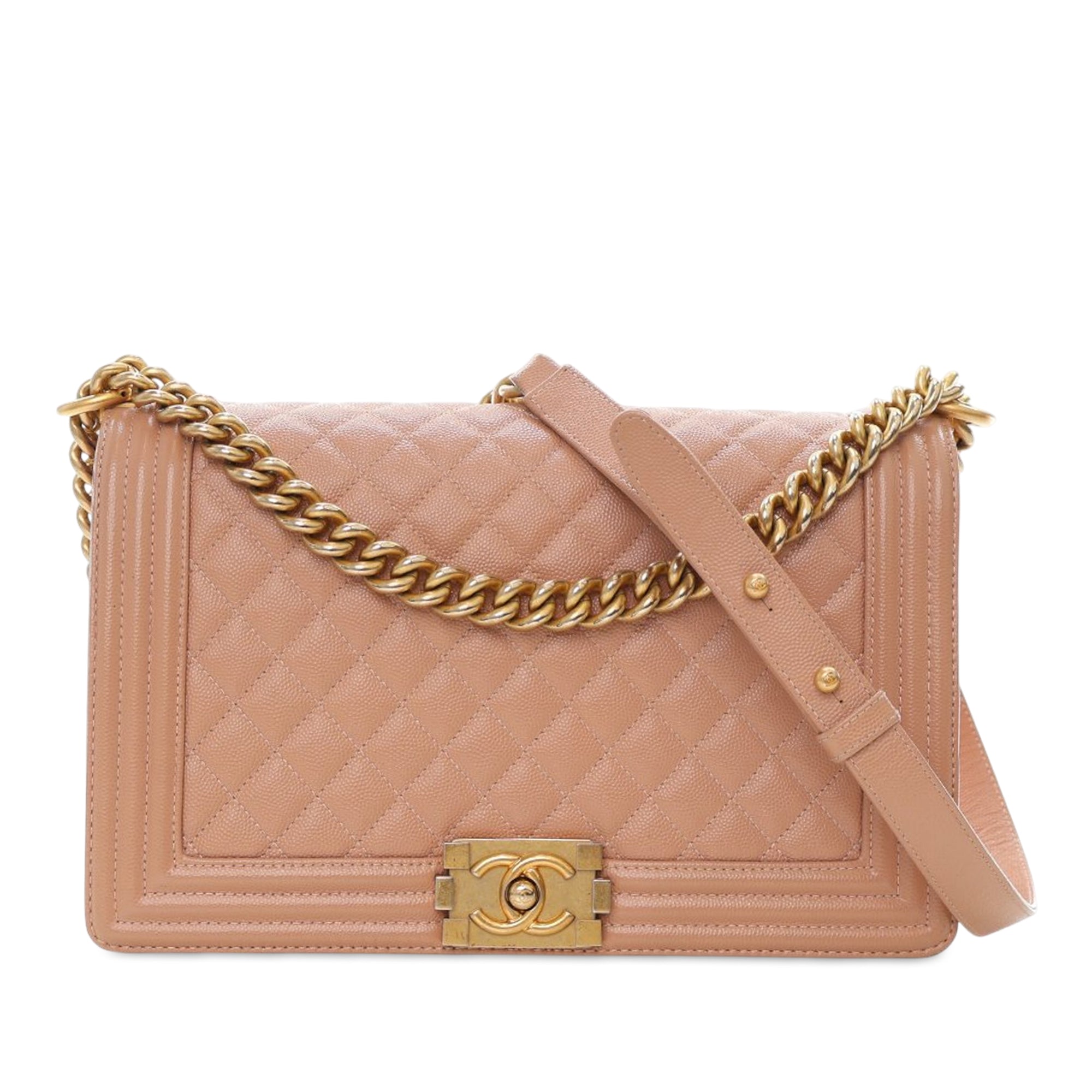 Chanel Medium Quilted Caviar Boy Flap - image 1
