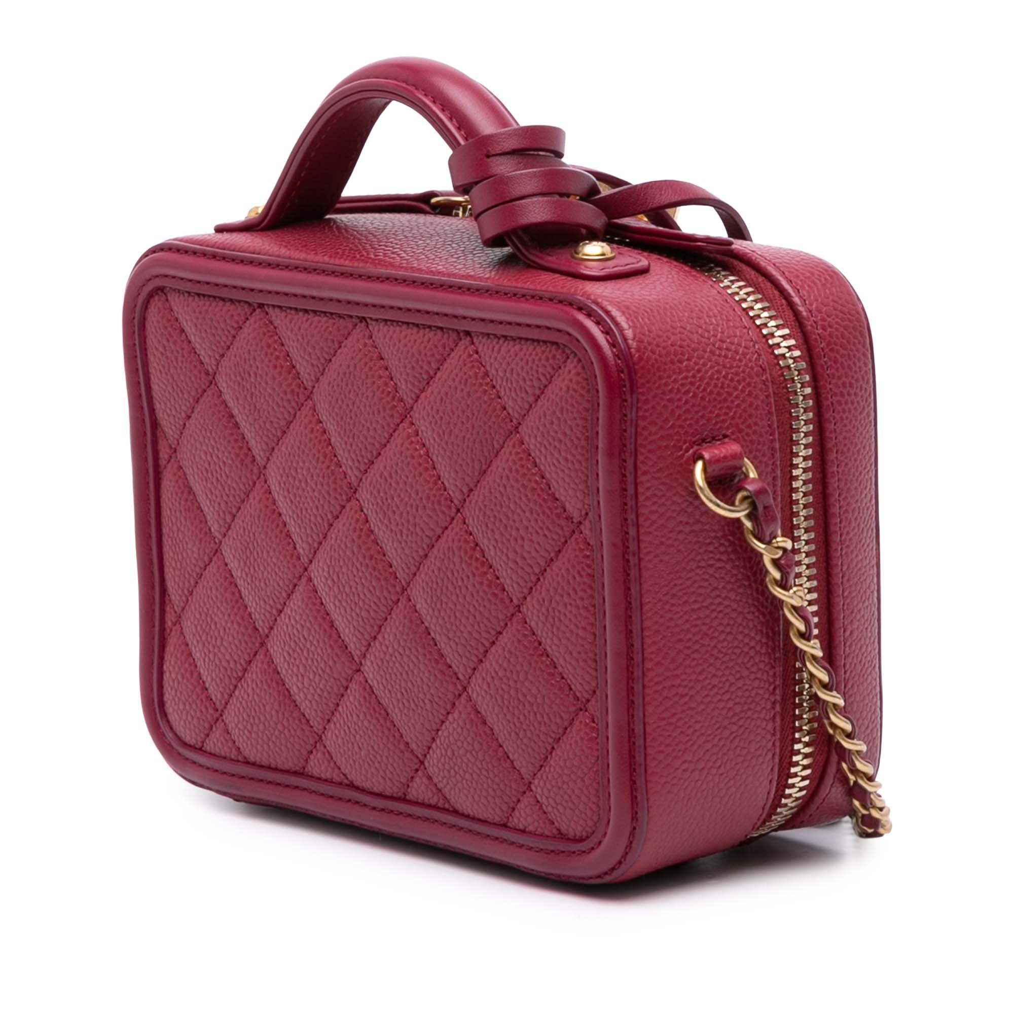 Chanel Small Caviar Filigree Vanity Case - image 2
