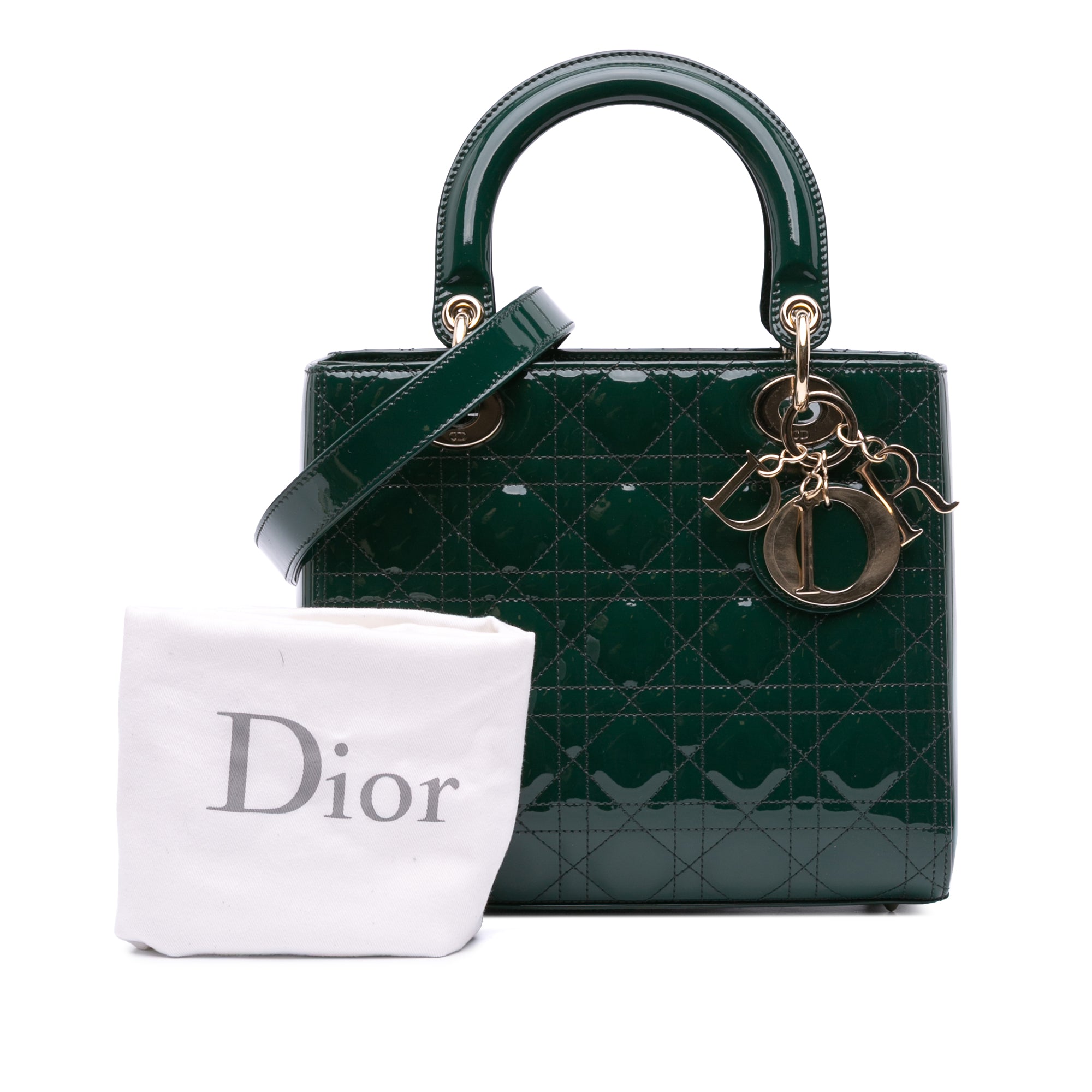 Dior Medium Patent Cannage Lady Dior - image 9