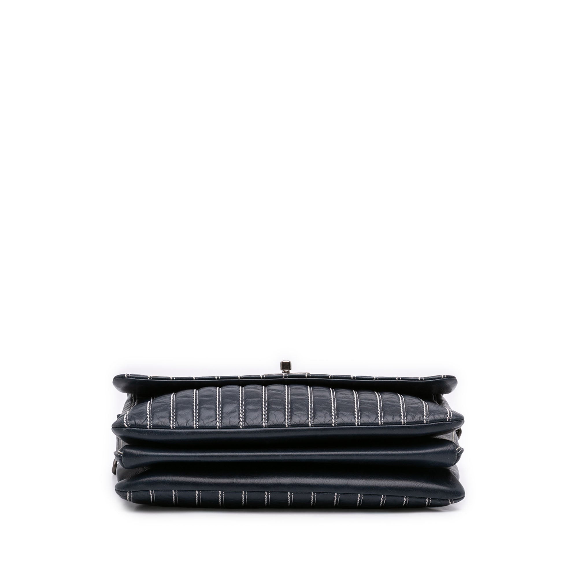 Chanel Large Vertical Quilted Lambskin Stitched Single Flap - image 3