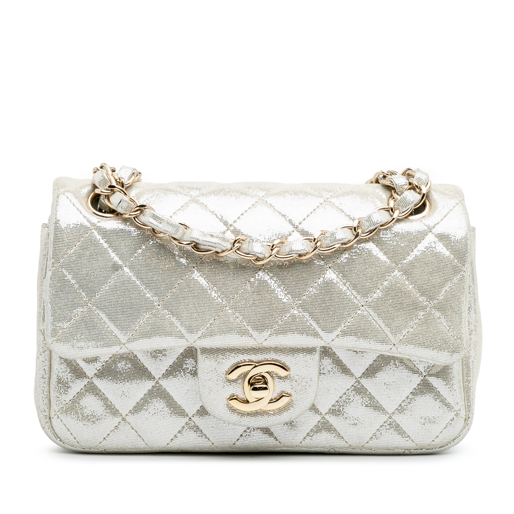 Chanel Mini Rectangular Classic Iridescent Calfskin Single Flap - image 1