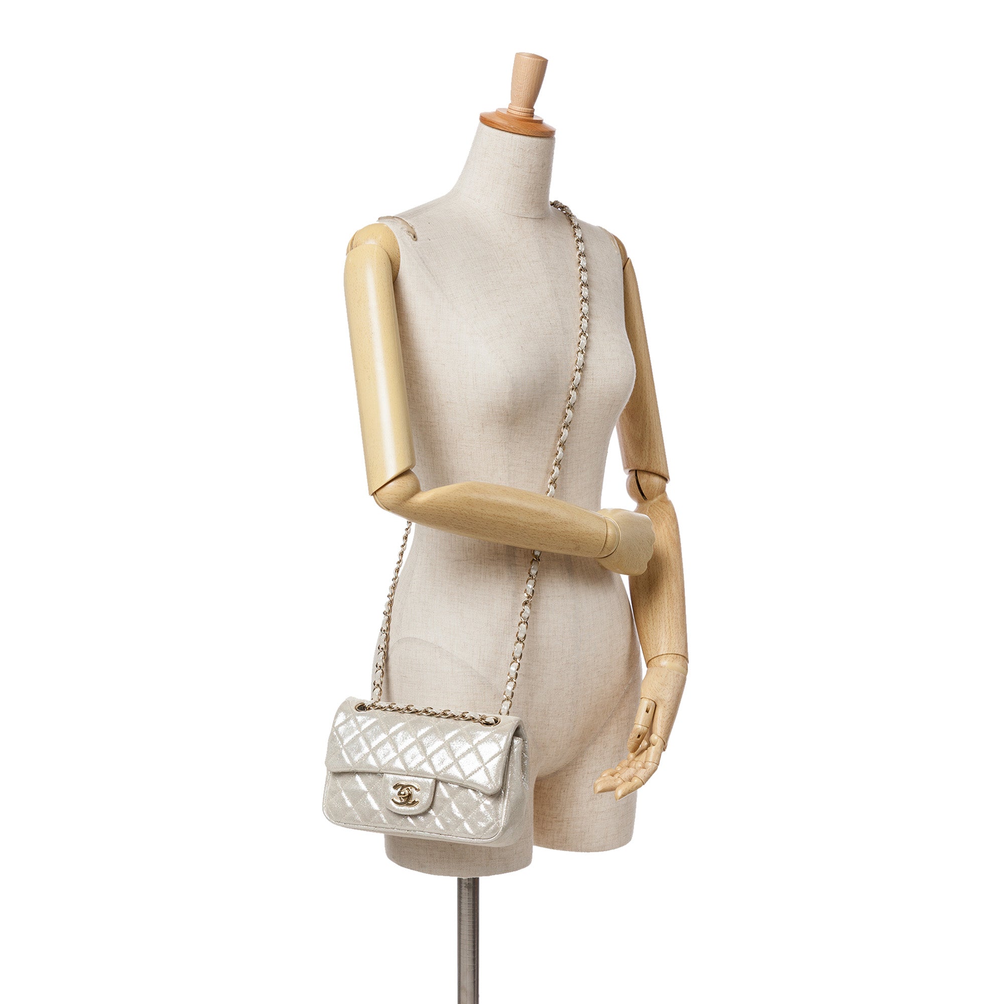 Chanel Mini Rectangular Classic Iridescent Calfskin Single Flap - image 11