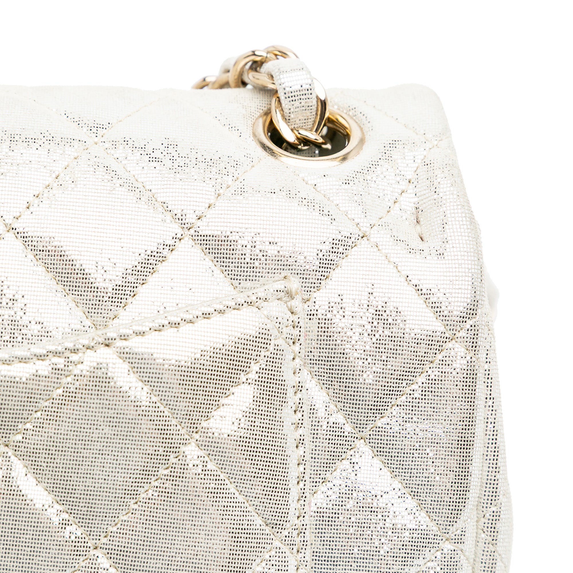 Chanel Mini Rectangular Classic Iridescent Calfskin Single Flap - image 9