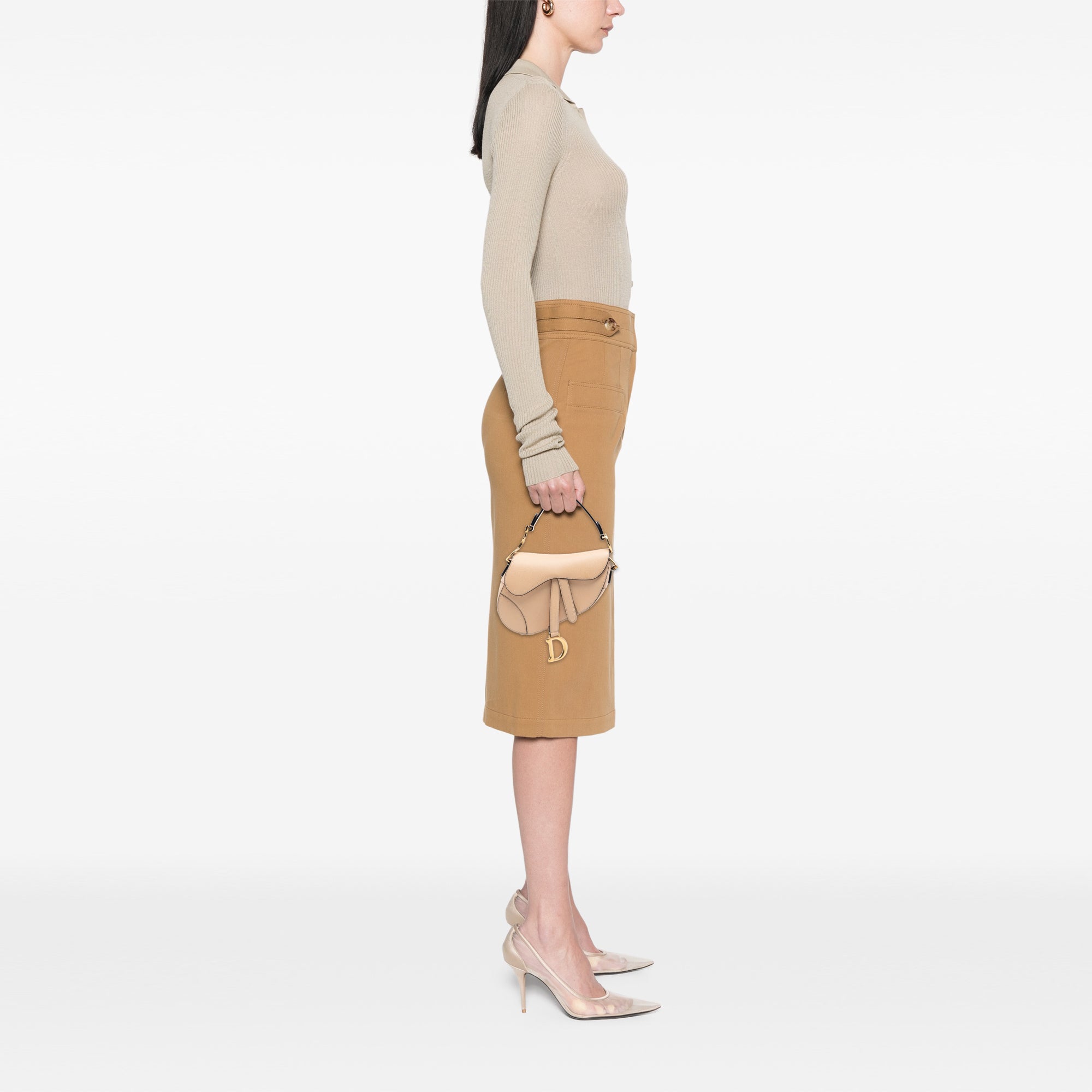 Dior Mini Grained Calfskin Saddle Bag - image 8