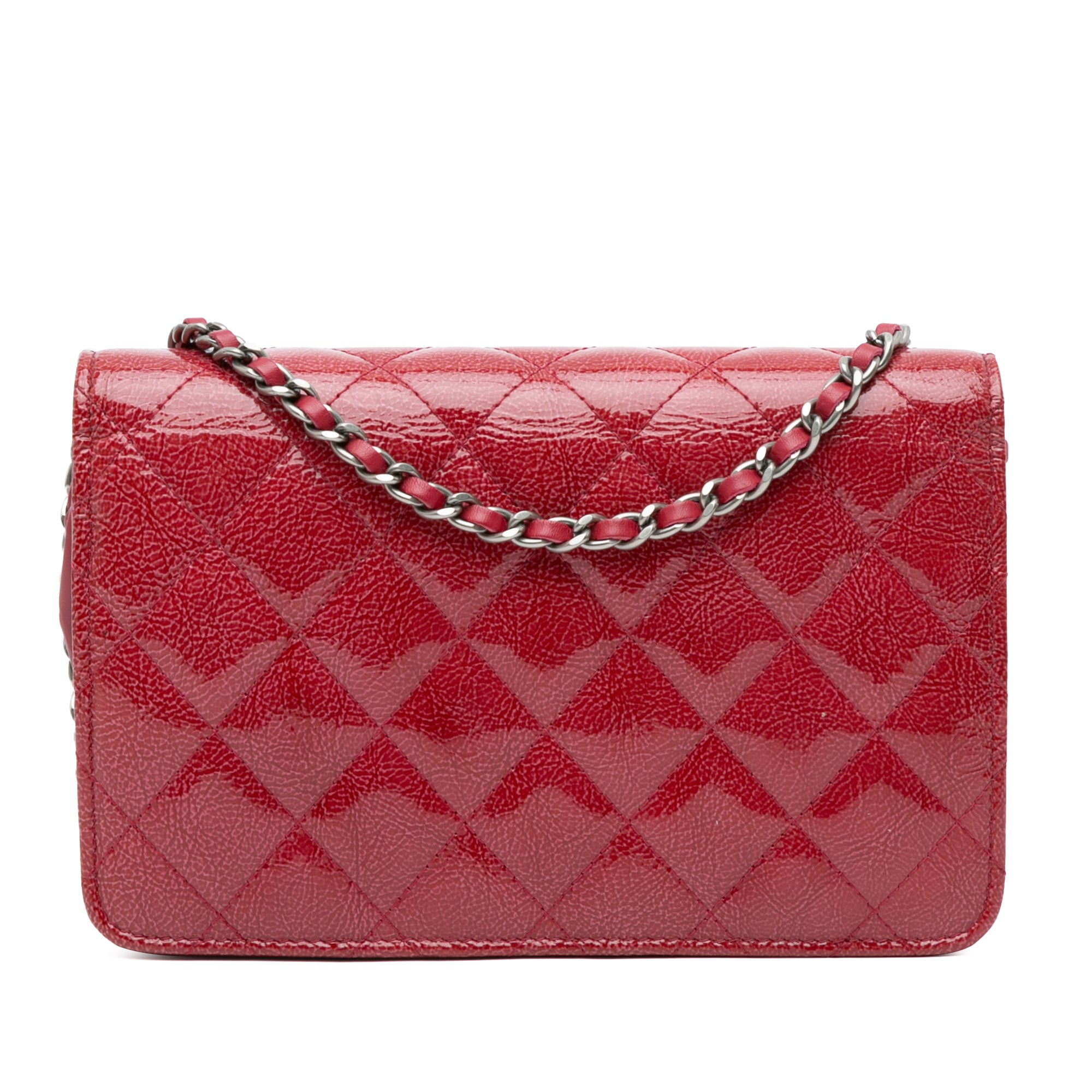 Chanel Paris Dallas CC Quilted Patent Goatskin Wallet on Chain - image 3