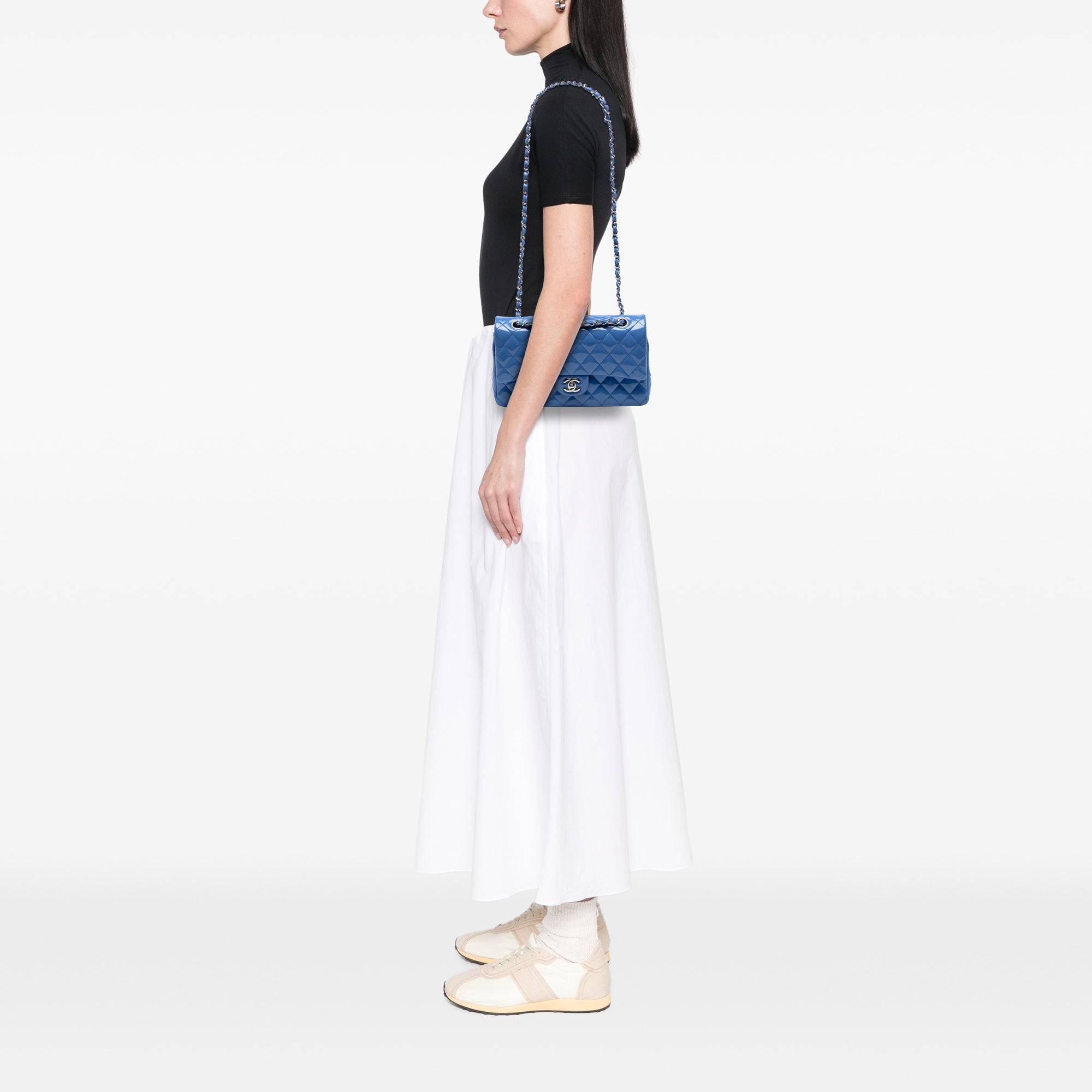 Chanel Medium Classic Patent Double Flap - image 7