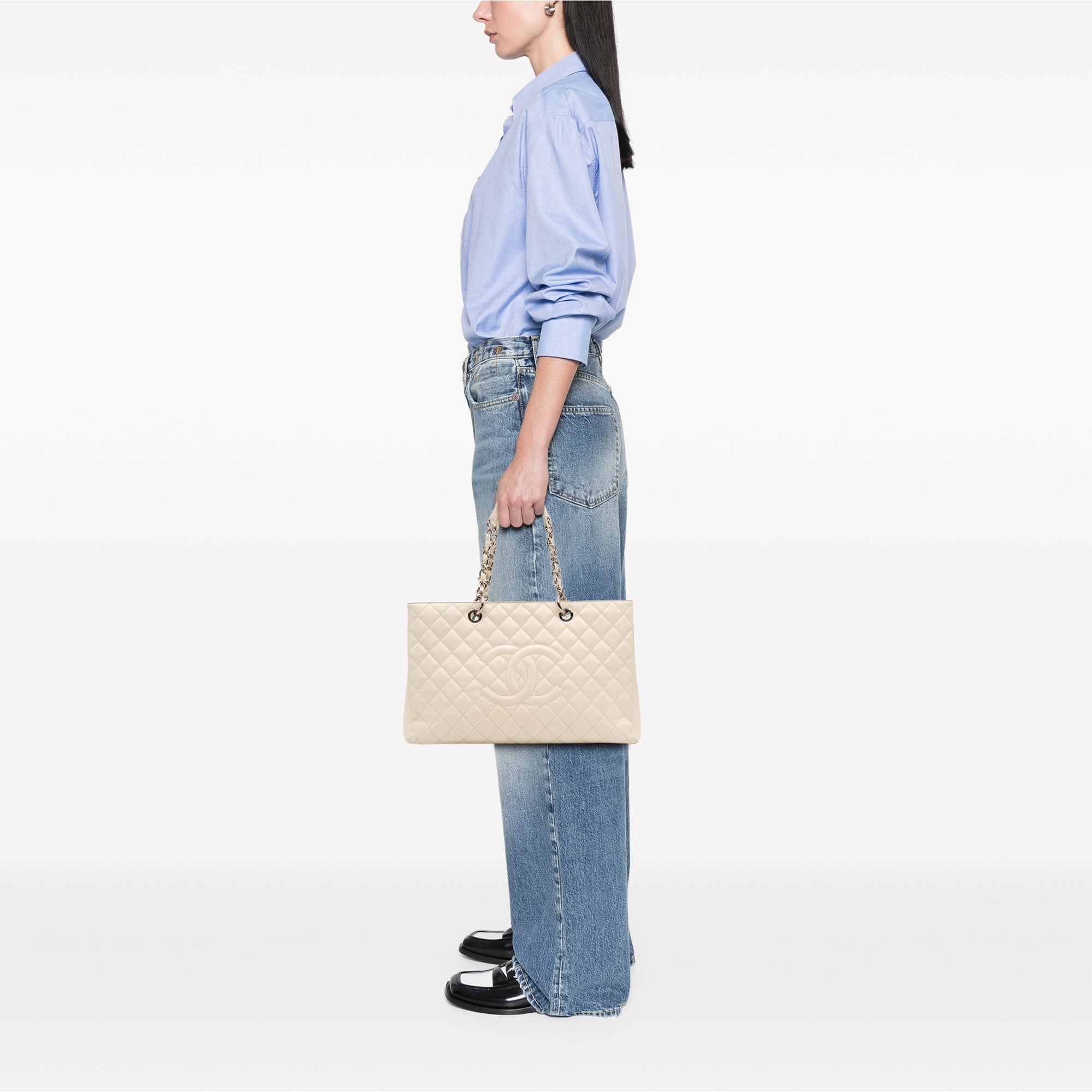 Chanel Caviar Grand Shopping Tote XL - image 12