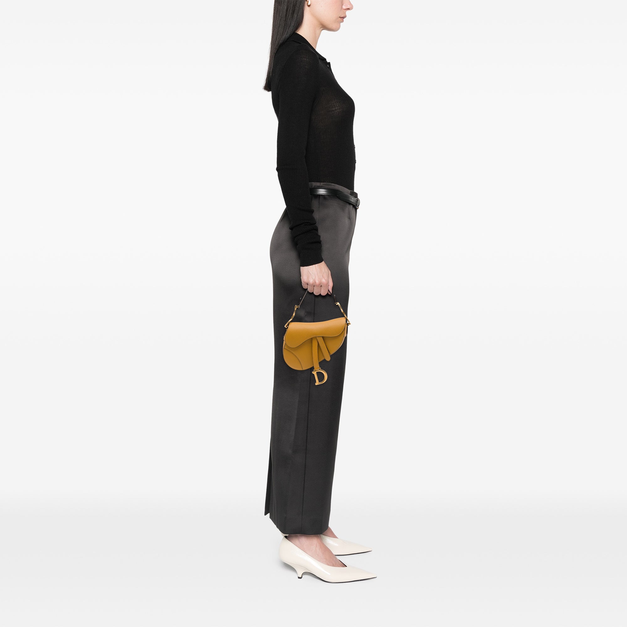 Dior Mini Grained Calfskin Saddle Bag - image 6