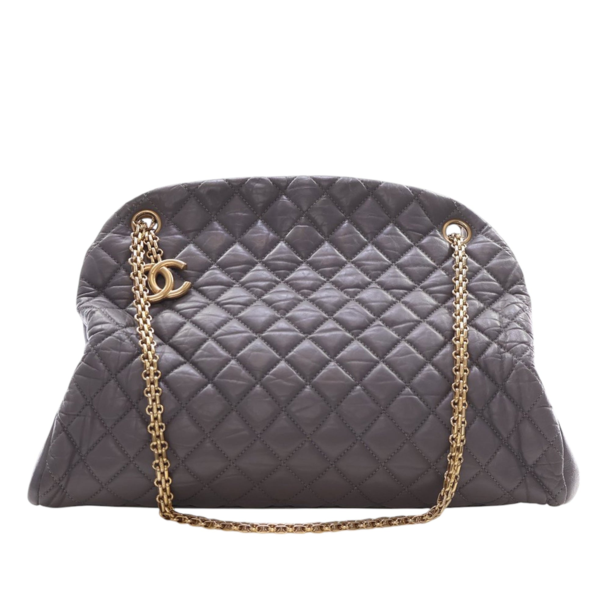 Chanel Large Aged Calfskin Just Mademoiselle Bowling Bag - image 1