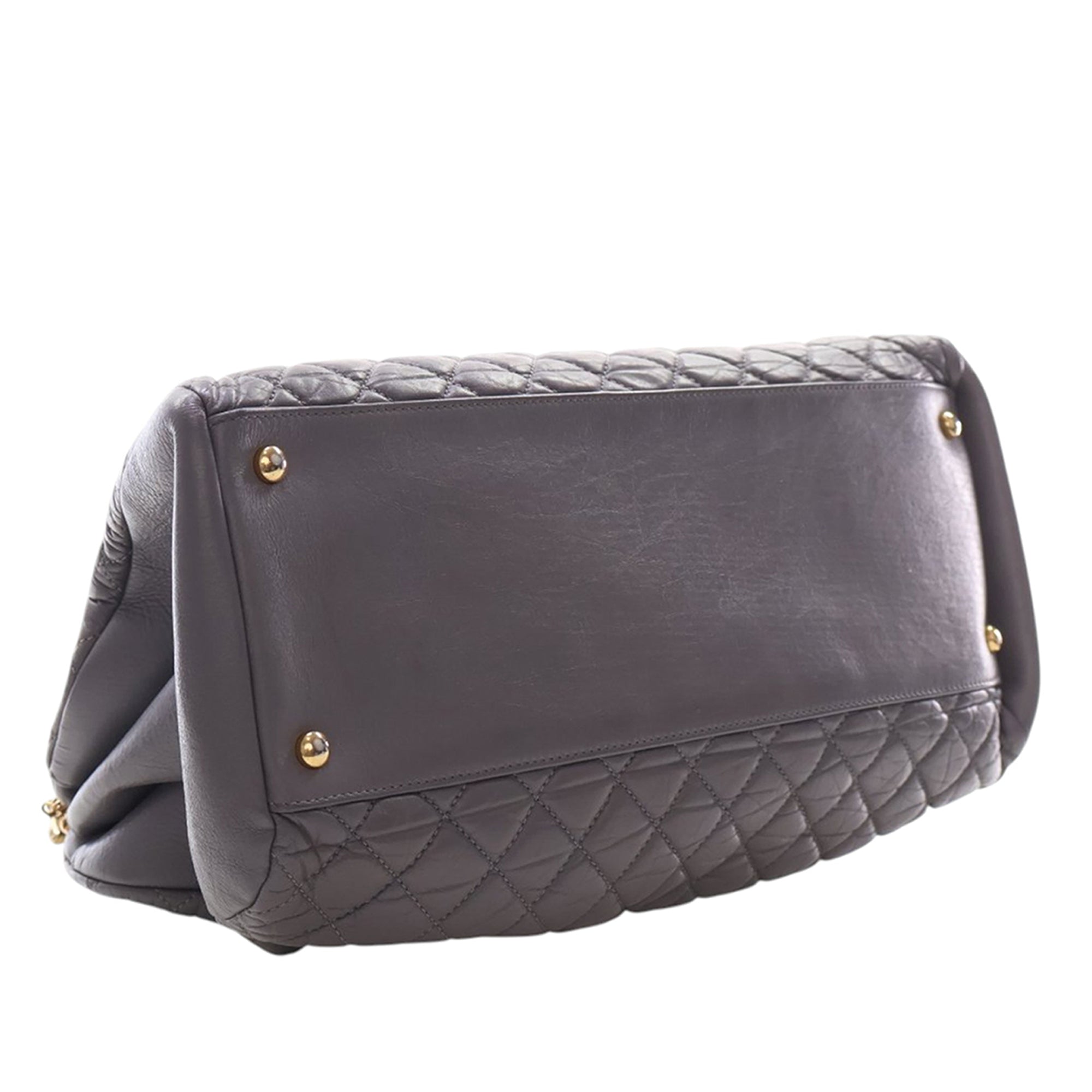 Chanel Large Aged Calfskin Just Mademoiselle Bowling Bag - image 10