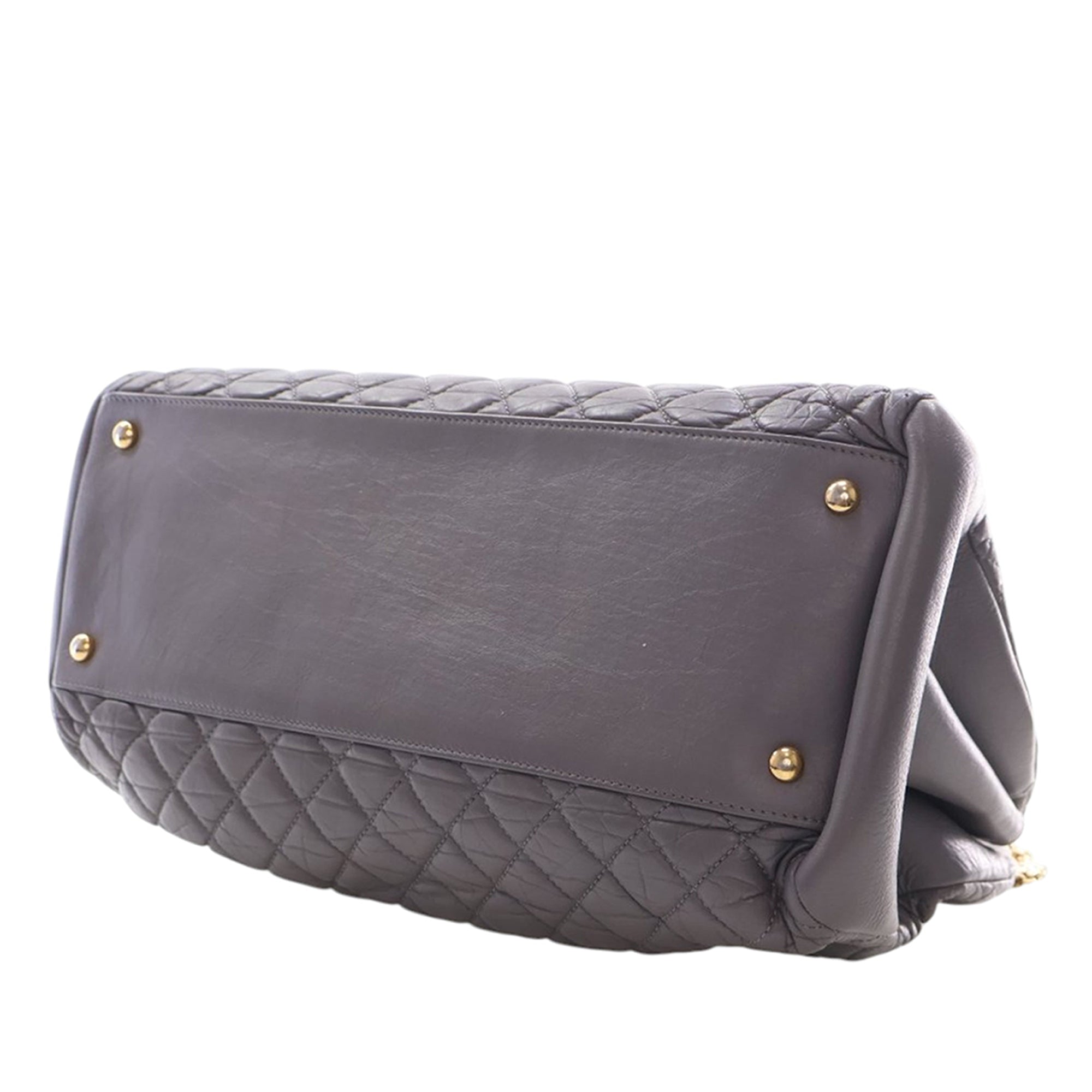 Chanel Large Aged Calfskin Just Mademoiselle Bowling Bag - image 11