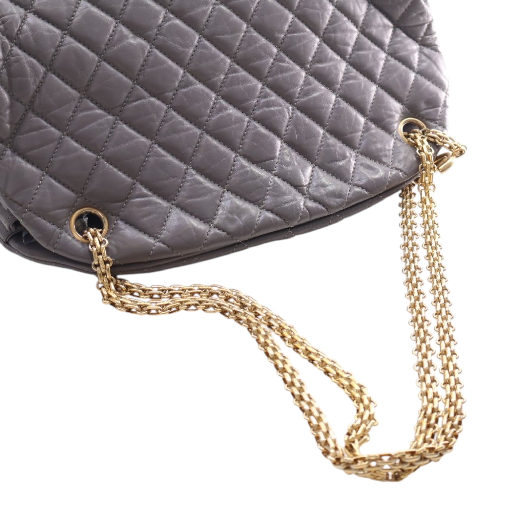 Chanel Large Aged Calfskin Just Mademoiselle Bowling Bag - image 12